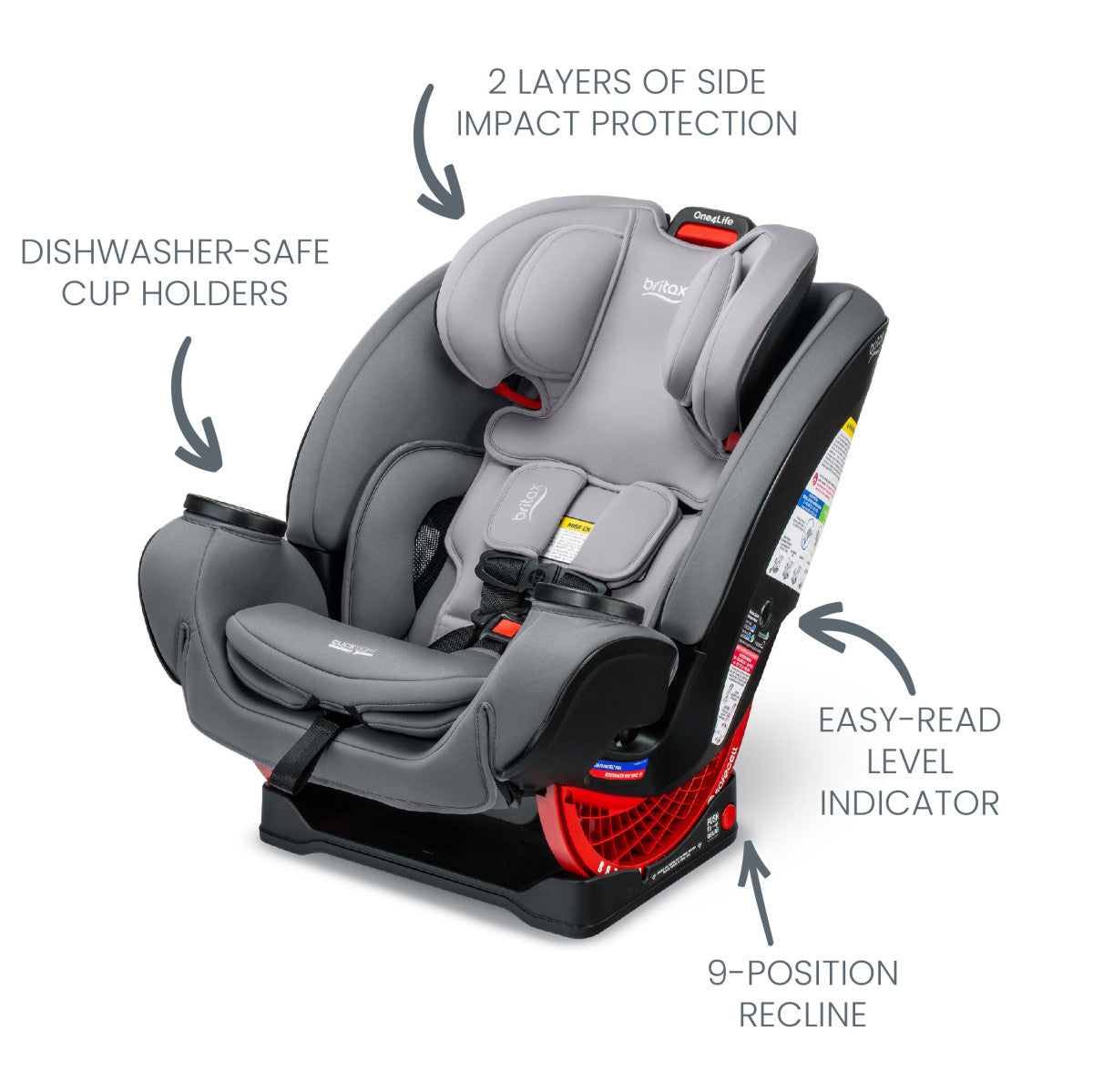 Britax One4Life ClickTight Convertible Car Seat - All-in-One Safety Solution for Infants to Big Kids (5-120 lbs) | Easy Installation & Comfort for Long Rides, Travel & Everyday Use