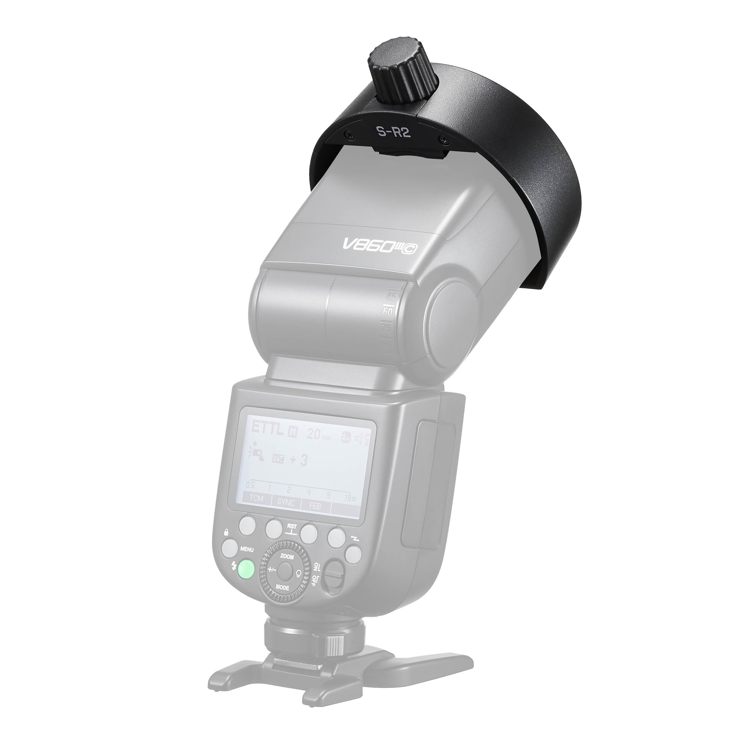 SR2 Magnetic Round Head Speedlite Flash Accessory Adapter - Quick Mount for DSLR & Mirrorless Cameras - Perfect for Studio, Portrait & Event Photography