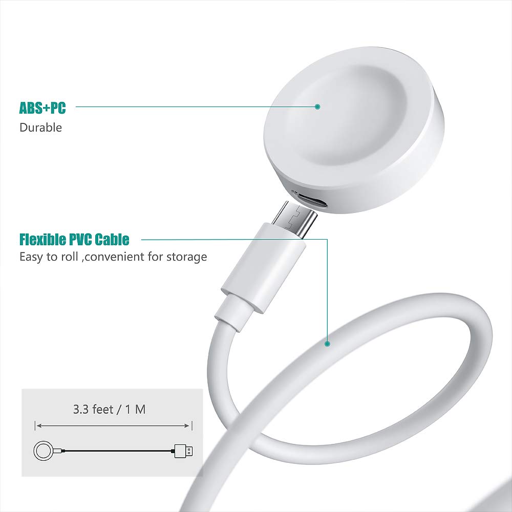 TUSITA Magnetic Charger for HUAWEI Smartwatch - 1M/3.3ft Fast Charging Cable - Compatible with HUAWEI Watch GT 2/GT 3/GT 4 - Perfect for Home, Office & Travel Charging