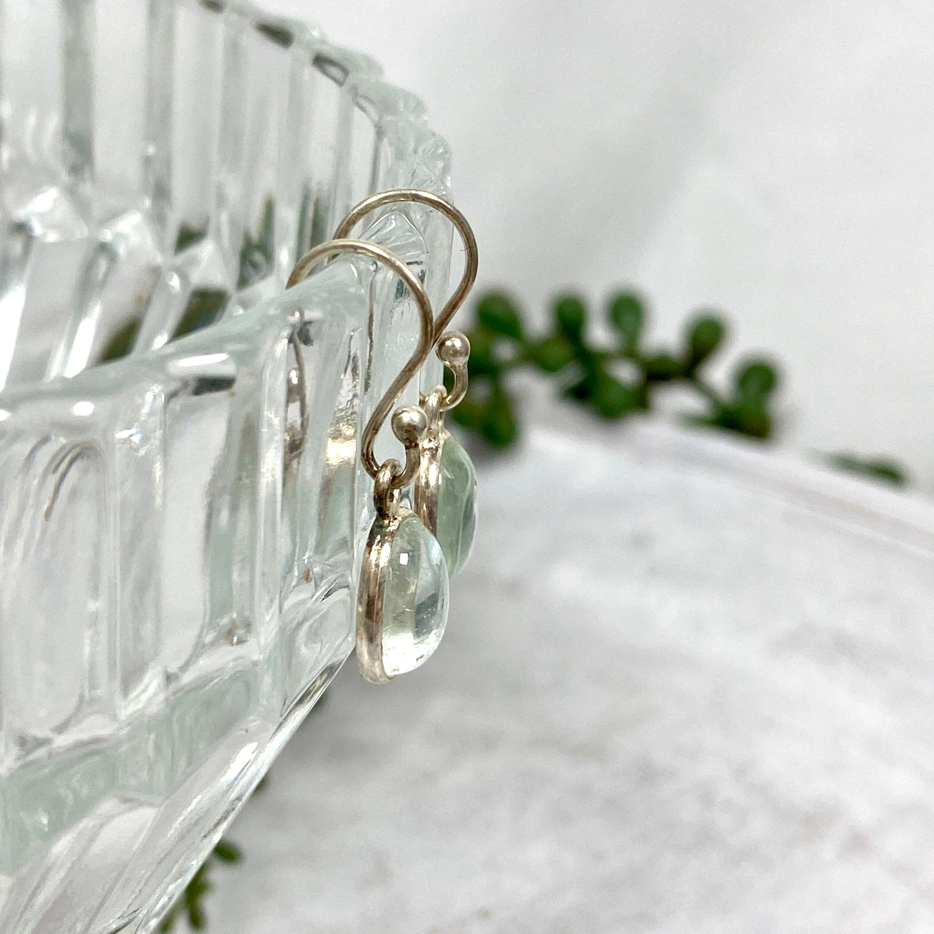Natural Topaz Oval Cabochon Earrings for Women - Sterling Silver Handmade Jewelry - Perfect for Weddings, Parties & Gifts