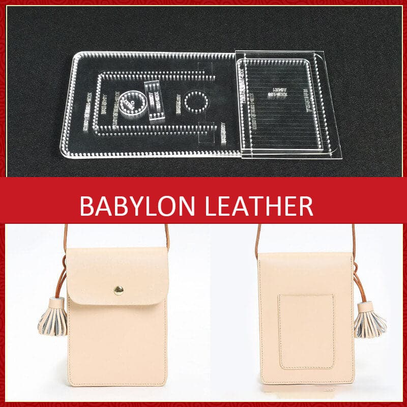 BABYLON™ XKB 106 Leather Working Template - Professional Leather Craft Pattern Tool for DIY Projects, Belt Making & Wallet Design | Perfect for Leatherworkers & Craft Enthusiasts