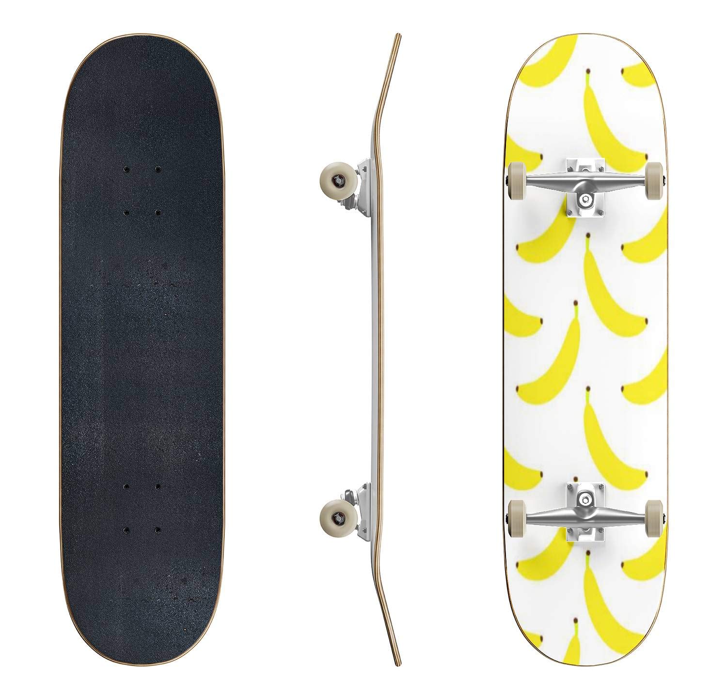 Hand Drawn Watermelon Skateboard Vector Pattern - Classic Concave Longboard for Beginners & Pros | Extreme Sports Gear, Cool Teen Gifts for Skate Parks & Street Riding