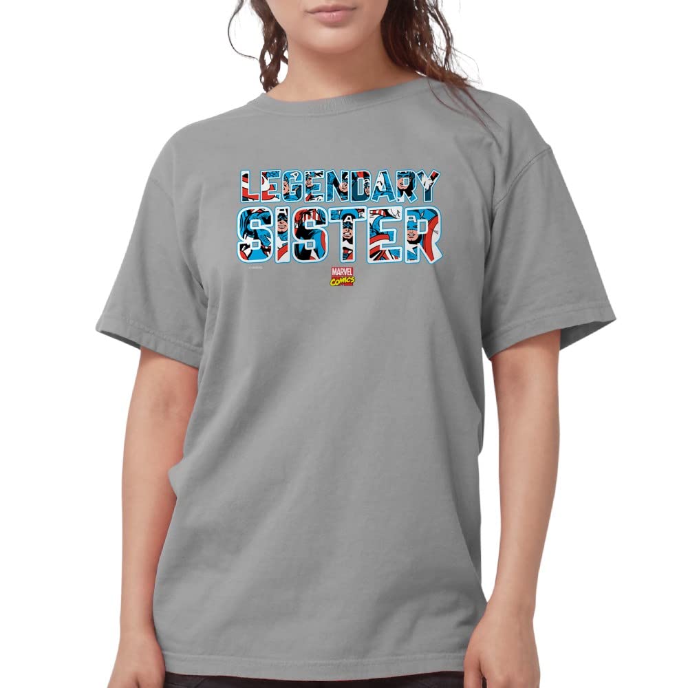 Captain America Sister Women's Comfort Colors T-Shirt - Soft & Stylish Marvel Superhero Graphic Tee for Casual Wear, Gifts & Fan Apparel