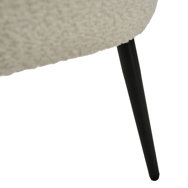 Gregory Modern Boucle Armchair - Mid Century Style Accent Chair with Soft Fabric Upholstery for Living Room, Bedroom & Office Decor