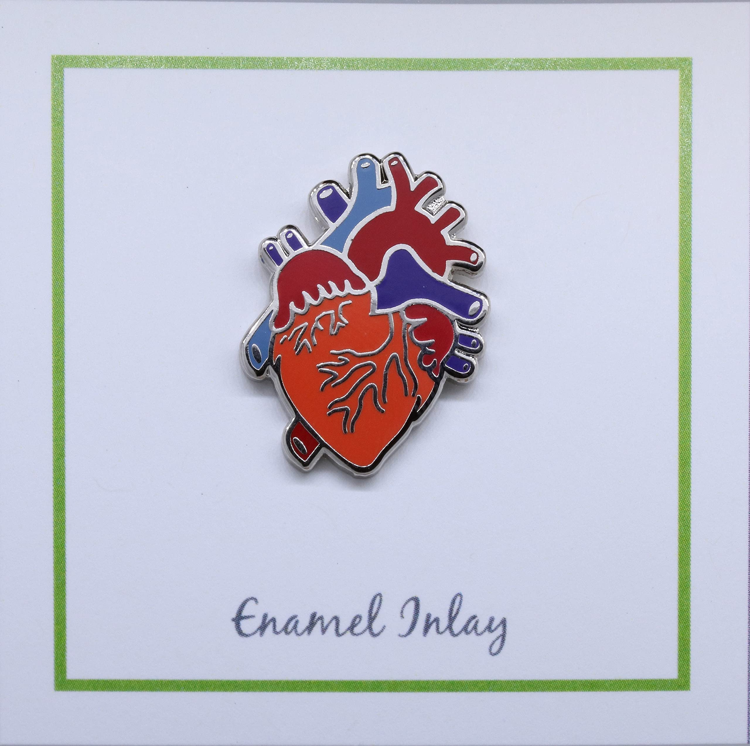 Jim Clift Design Human Heart Enamel Lapel Pin - Unique Gift for Doctors, Nurses & Medical Students - Perfect for White Coats, Scrubs & Jackets