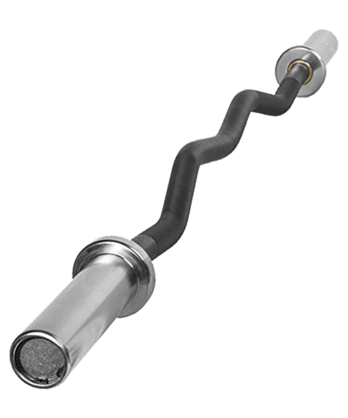 Olympic Curl Bar with Weight Plate Clamp Locks - Heavy Duty 7ft Weightlifting Bar for Home Gym & Strength Training - Includes Secure Collar Clamps for Safe Workouts
