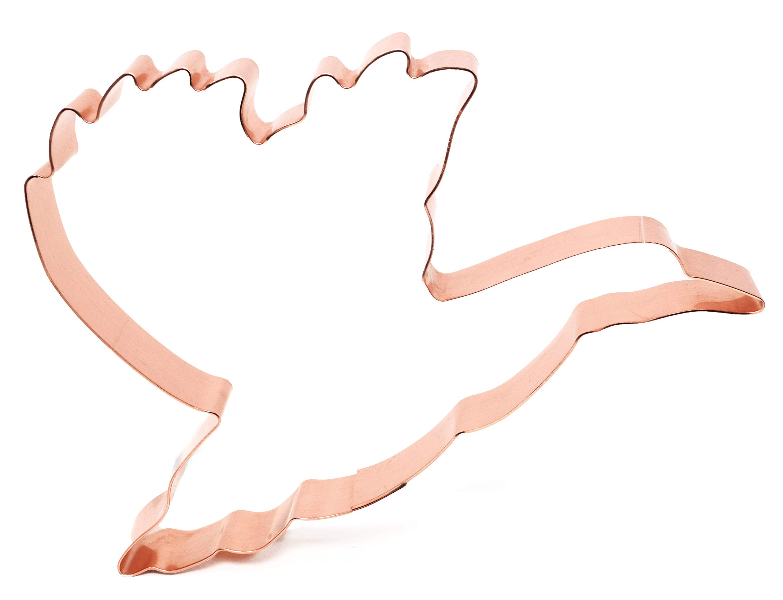 Large Flying Duck Cookie Cutter 6x4 Inches - Handcrafted Copper Baking Tool for Christmas Cookies, Birthday Cakes & DIY Pastry Decorations