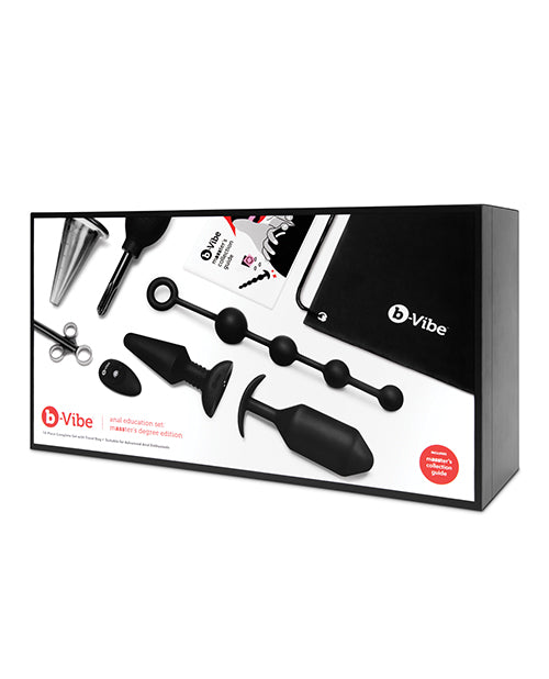 B Vibe Master's Degree Set - Premium Black Anal Training Kit for Beginners & Experts - Perfect for Solo Play & Couples Exploration