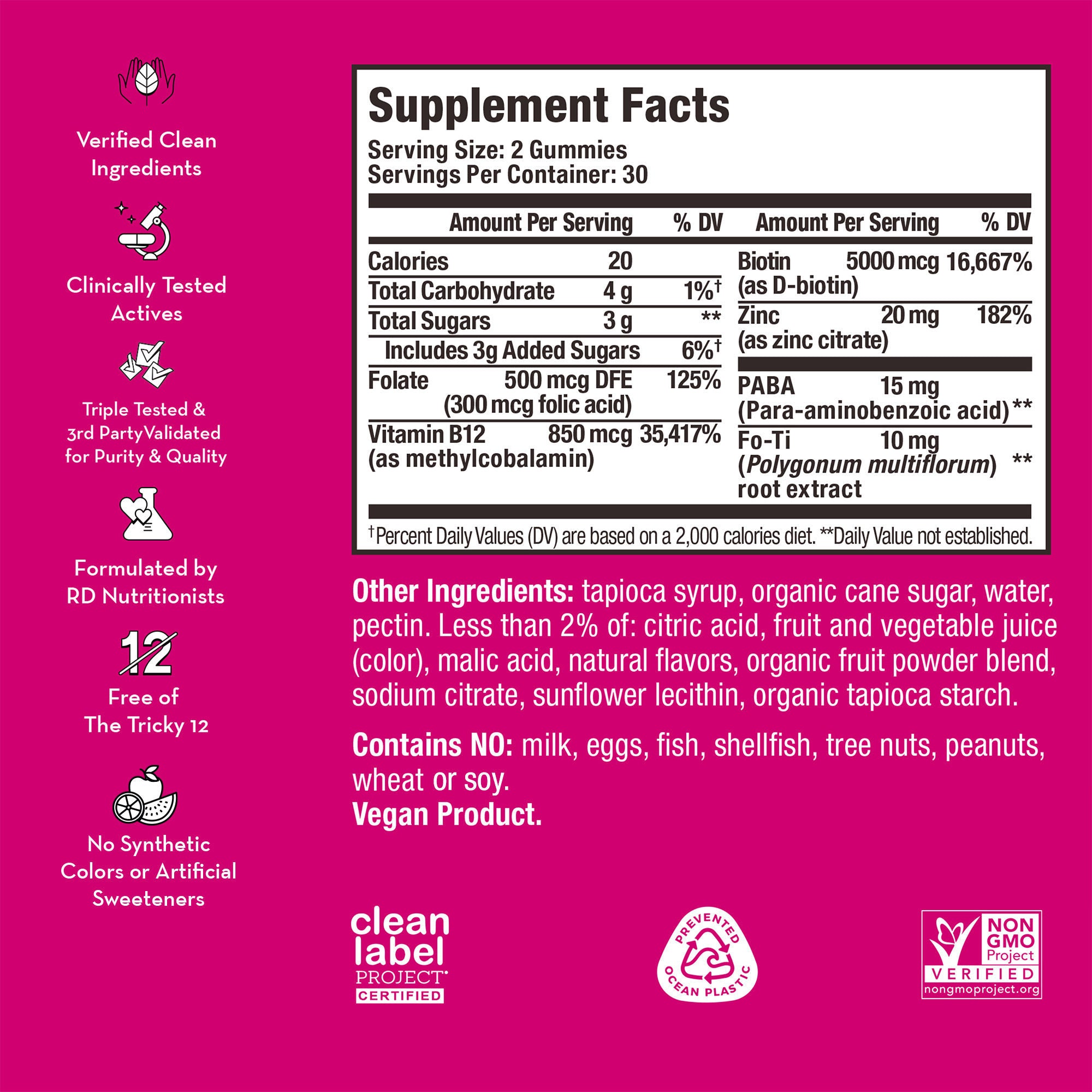 Hair Strong Gummies for Hair Growth - Biotin & Collagen Supplement for Thicker, Healthier Hair - Perfect for Men & Women - Use Daily for Best Results