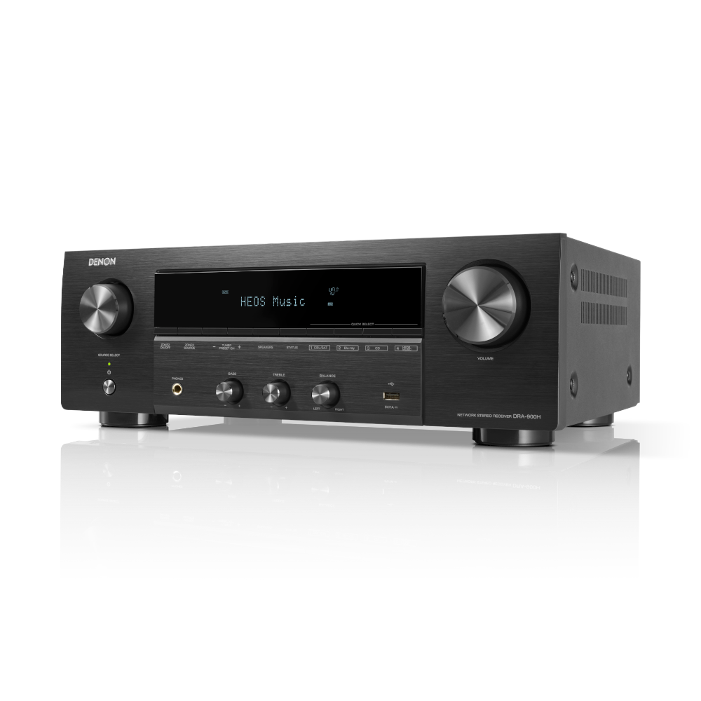 Denon DRA-900H 2-Channel Network Stereo AV Receiver with HEOS Built-in | Hi-Fi Audio Streaming, Bluetooth, AirPlay 2 | Perfect for Home Theater & Music Listening