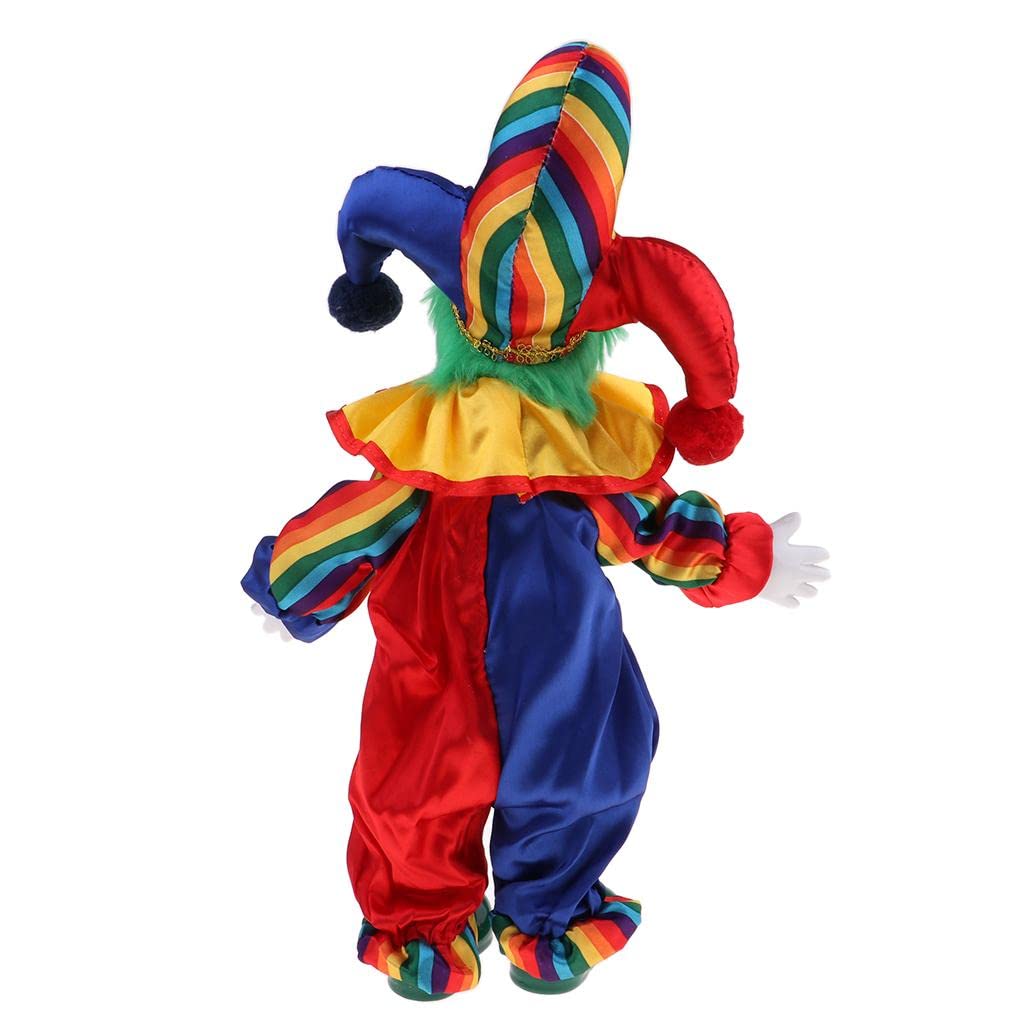 38cm Adorable Smiling Porcelain Clown Doll - Perfect Kids Birthday Gift, Halloween & Christmas Decor, Table Centerpiece for Parties & Home Décor