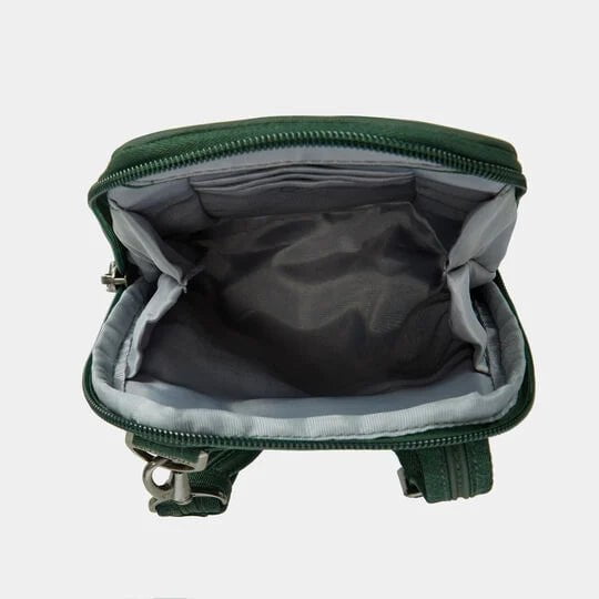 Travelon Anti-Theft Metro Stadium Mini Crossbody Bag - Secure & Stylish for Travel, Commuting & Outdoor Adventures
