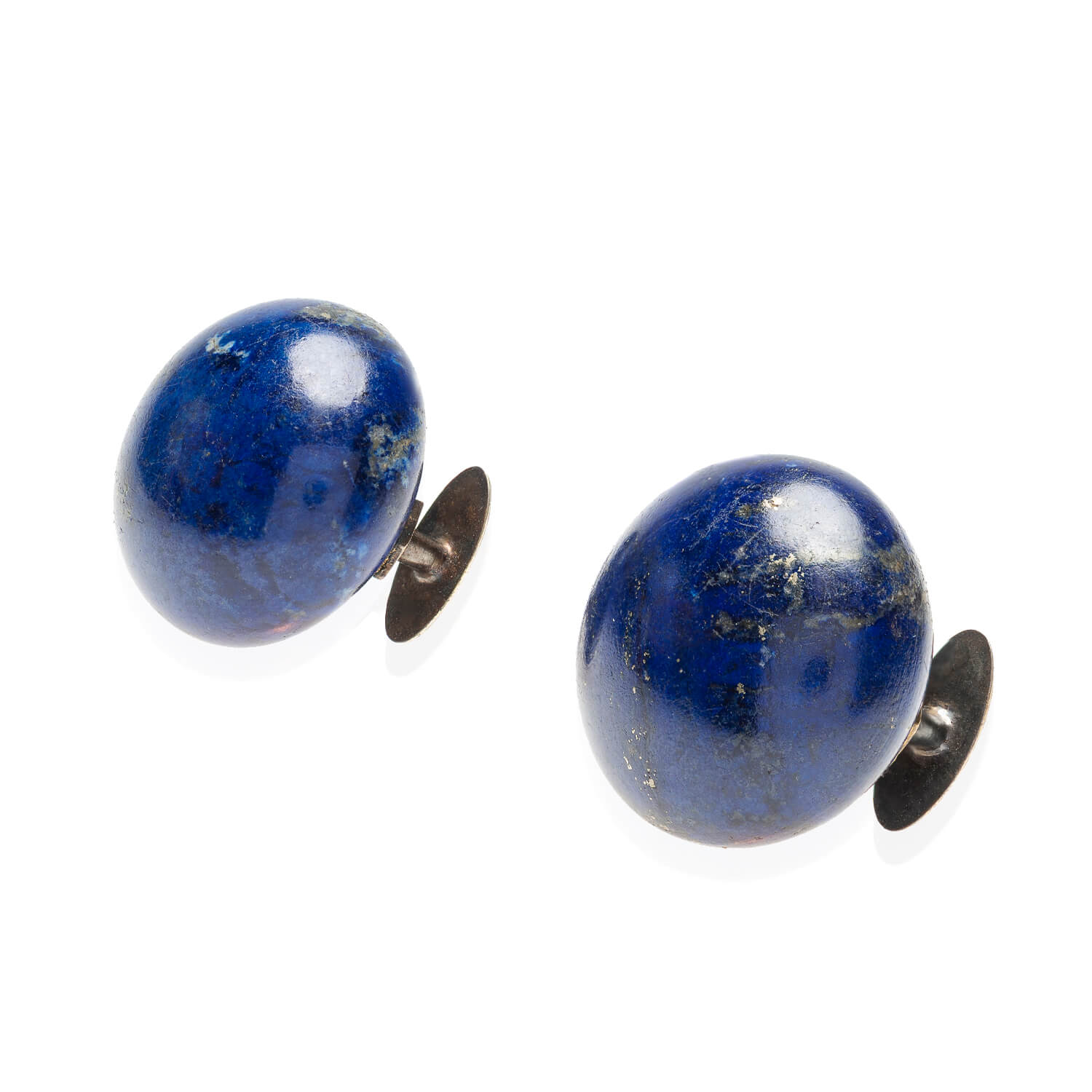 Exquisite Victorian Style 18K Gold Pearl Enamel & Carved Lapis Lazuli Jewelry Set - Earrings, Pendant & Buttons for Weddings, Parties & Special Occasions