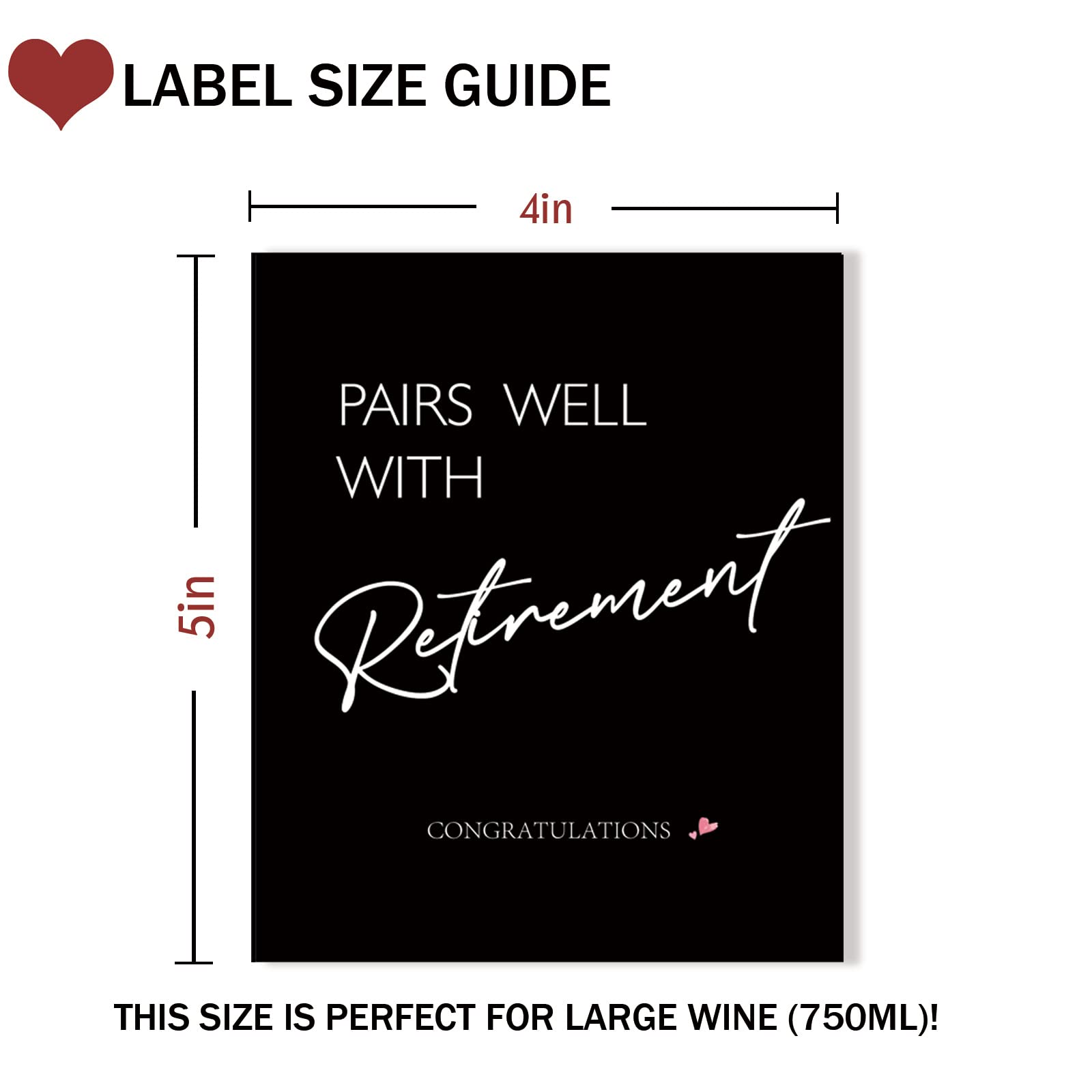 4 Pcs Retirement Wine Labels - Funny & Elegant Wine Bottle Stickers for Retirement Gifts, Party Decorations - Perfect for Retirement Celebrations, Farewell Parties & Coworker Gifts