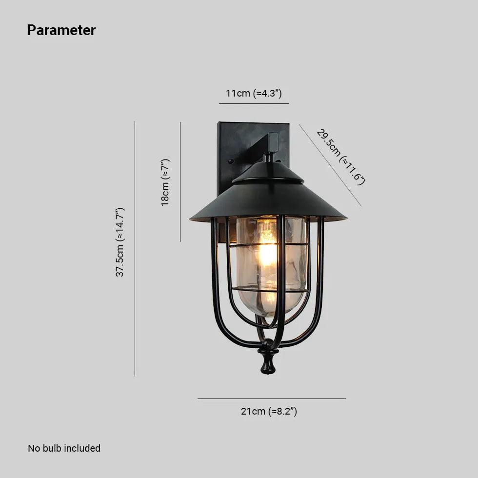 Black Glass Outdoor Corner Lighting - Waterproof & Durable for Patio, Garden, Deck, and Porch Decor