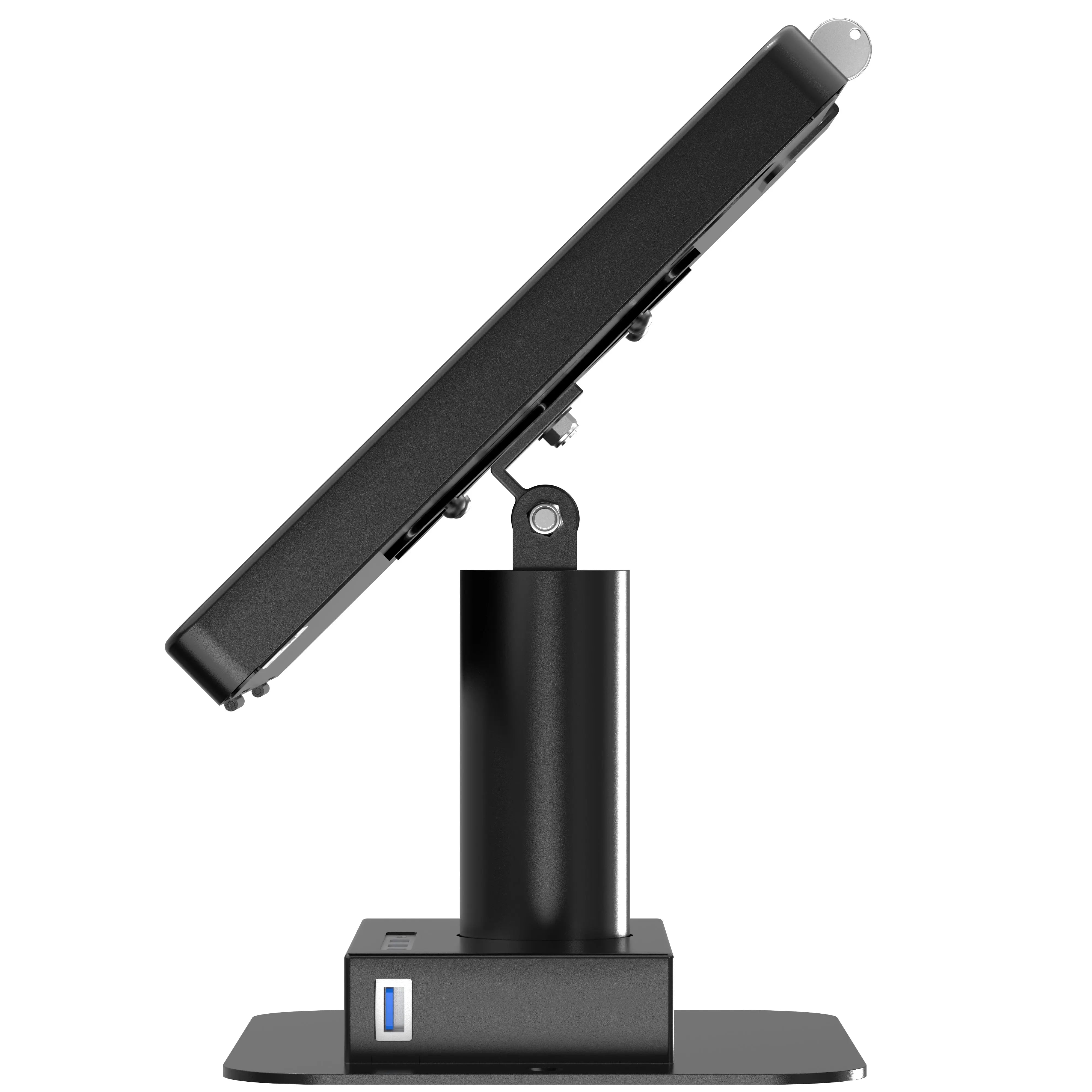 Universal Desk Mount with Secure Enclosure for iPad, Tablet & Laptop - Perfect for Home Office, Gaming & Workspace Organization