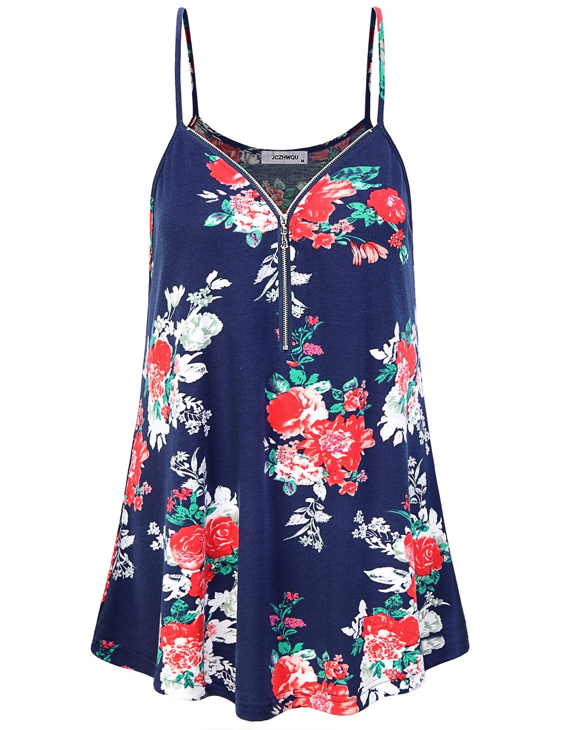 JCZHWQU Women's Cute V-Neck Sleeveless Tank Tops - Summer Casual Wear for Beach, Gym & Everyday Outfits