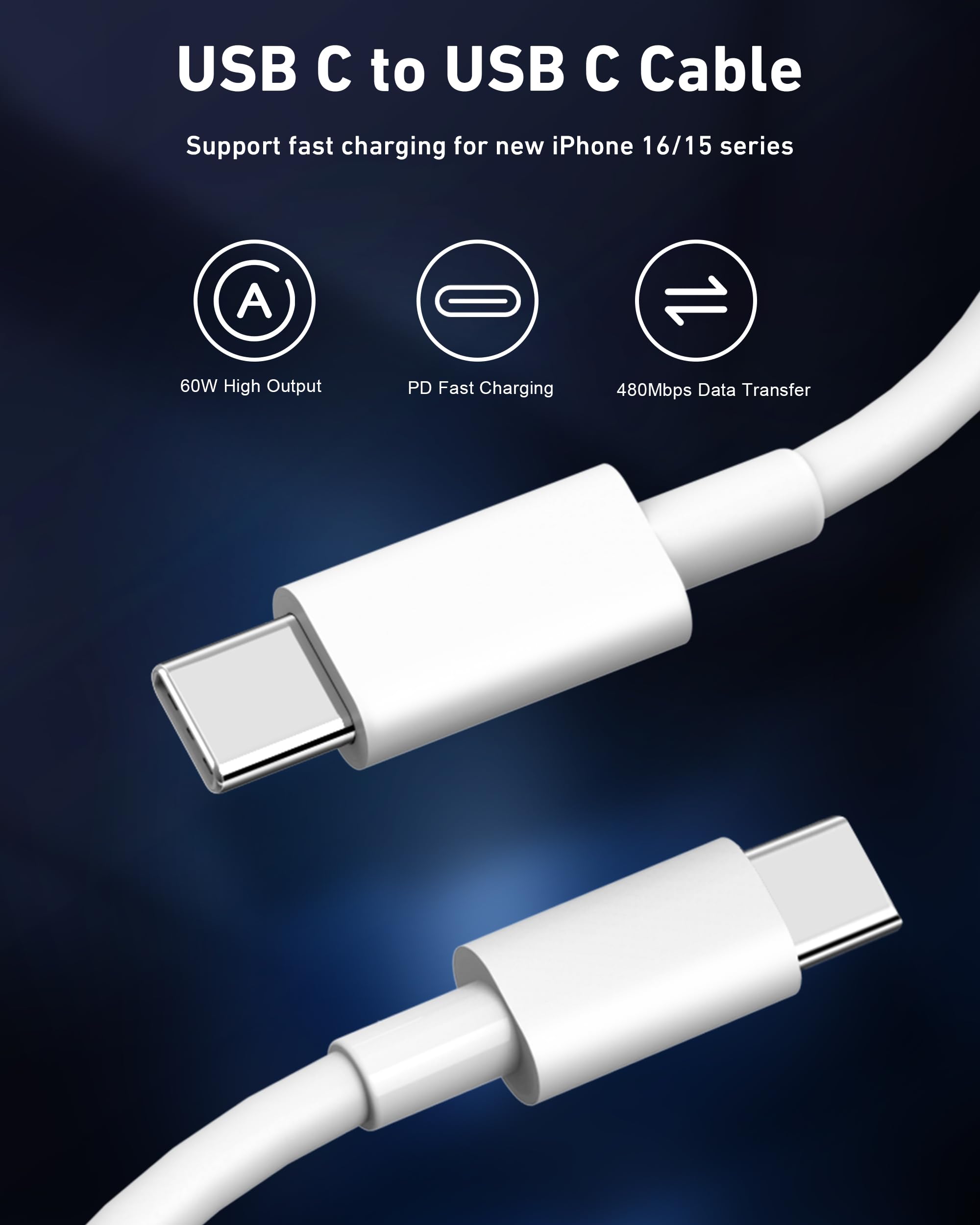 90W 4-Port Fast USB C Car Charger with 3FT Cable for iPhone 16/15 Pro Max - Dual Port Rapid Charging for iPhone 16 Series, iPad Pro/Air/Mini - Perfect for Road Trips & Long Commutes