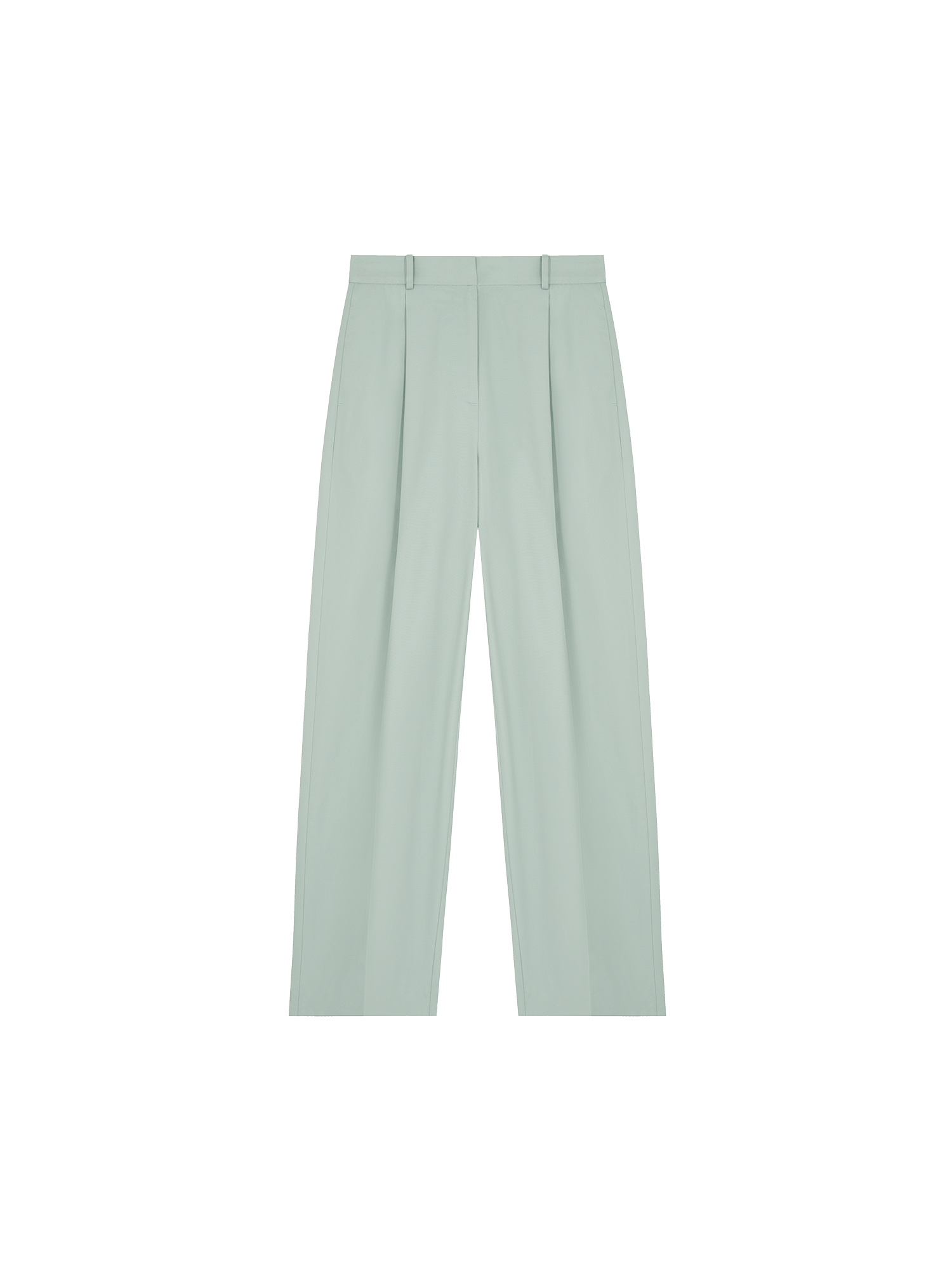 Organic Cotton Women's Tailored Trousers - Eco-Friendly Eucalyptus Blue | Comfortable Work Pants for Office & Business Casual Wear