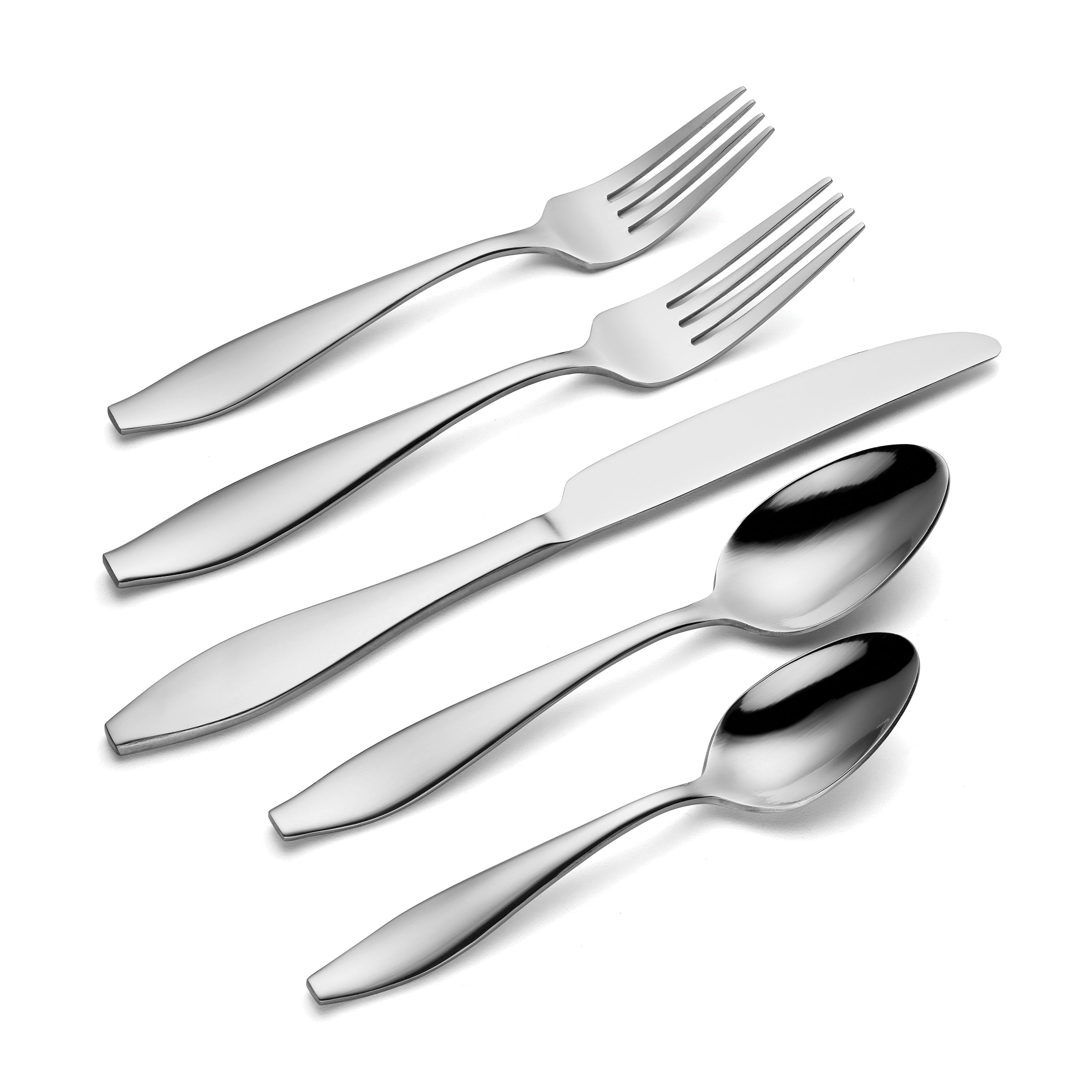 Comet 20-Piece Stainless Steel Flatware Set - Knives, Forks & Spoons for 4 - Elegant Dining & Entertaining - Perfect for Dinner Parties, Weddings & Everyday Use