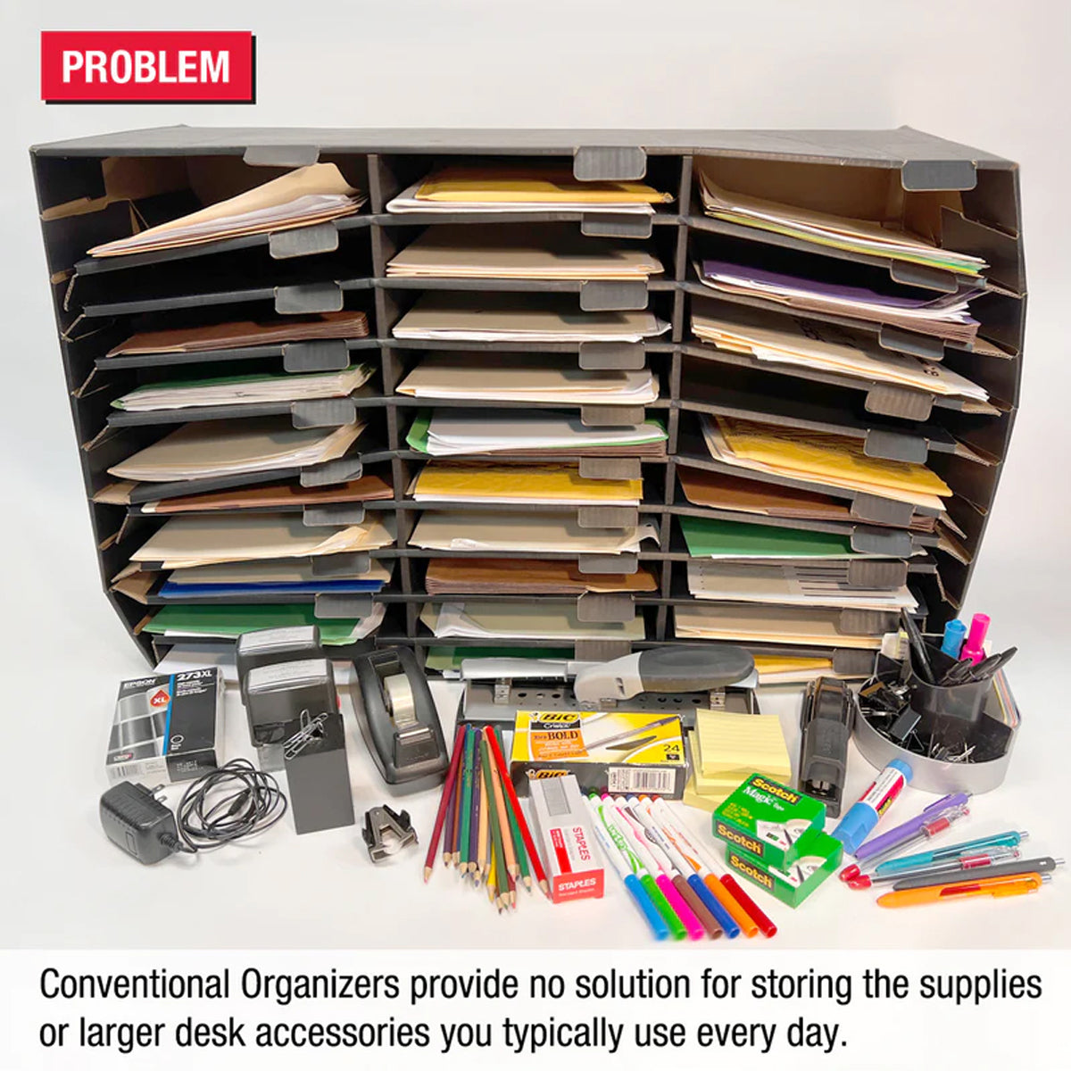 Ultimate Office TierDrop™ PLUS 36 Slot Organizer with Riser Storage Base - 28.5