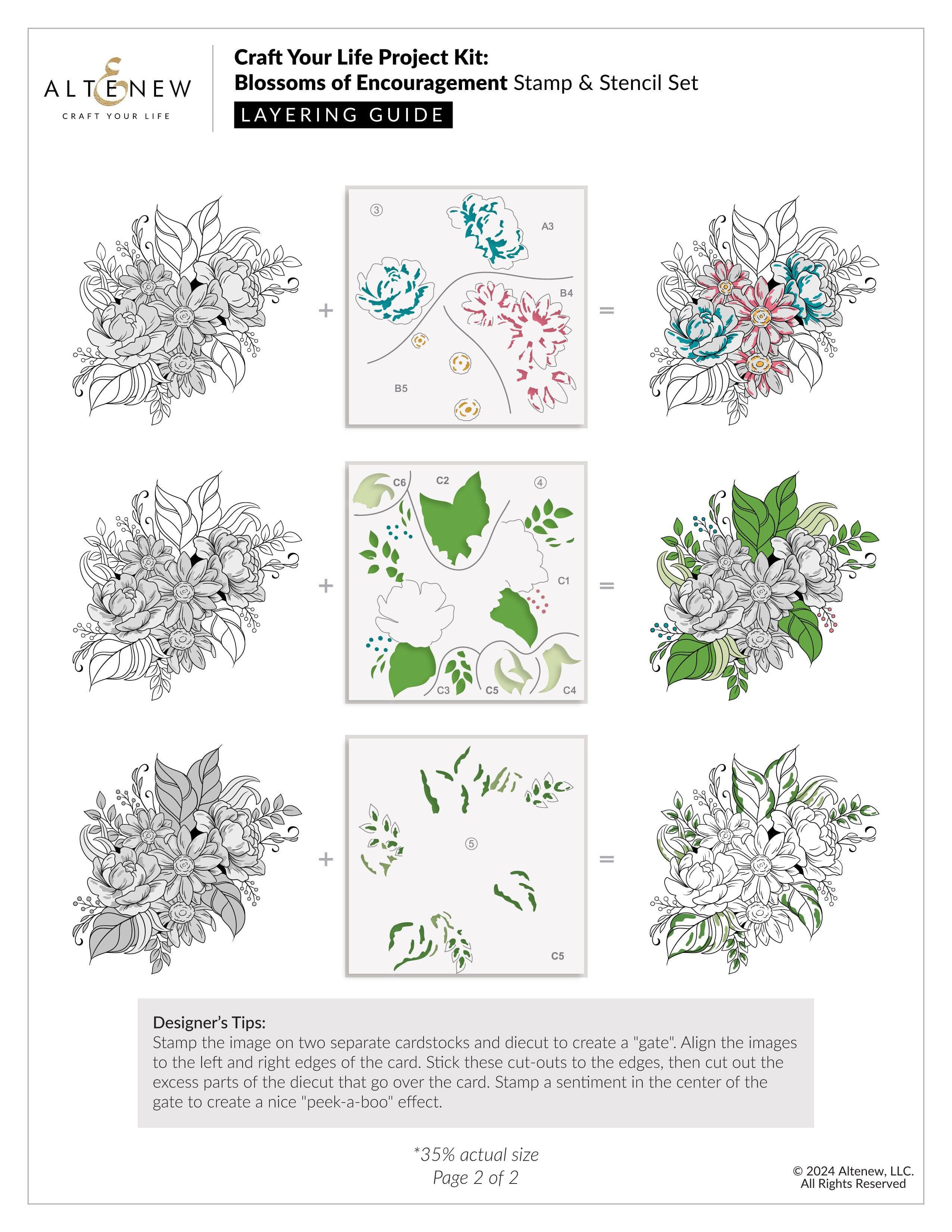 DIY Craft Your Life Project Kit: Blossoms of Encouragement Flower Arrangement Set for Home Decor, Gift Giving & Mindfulness Activities