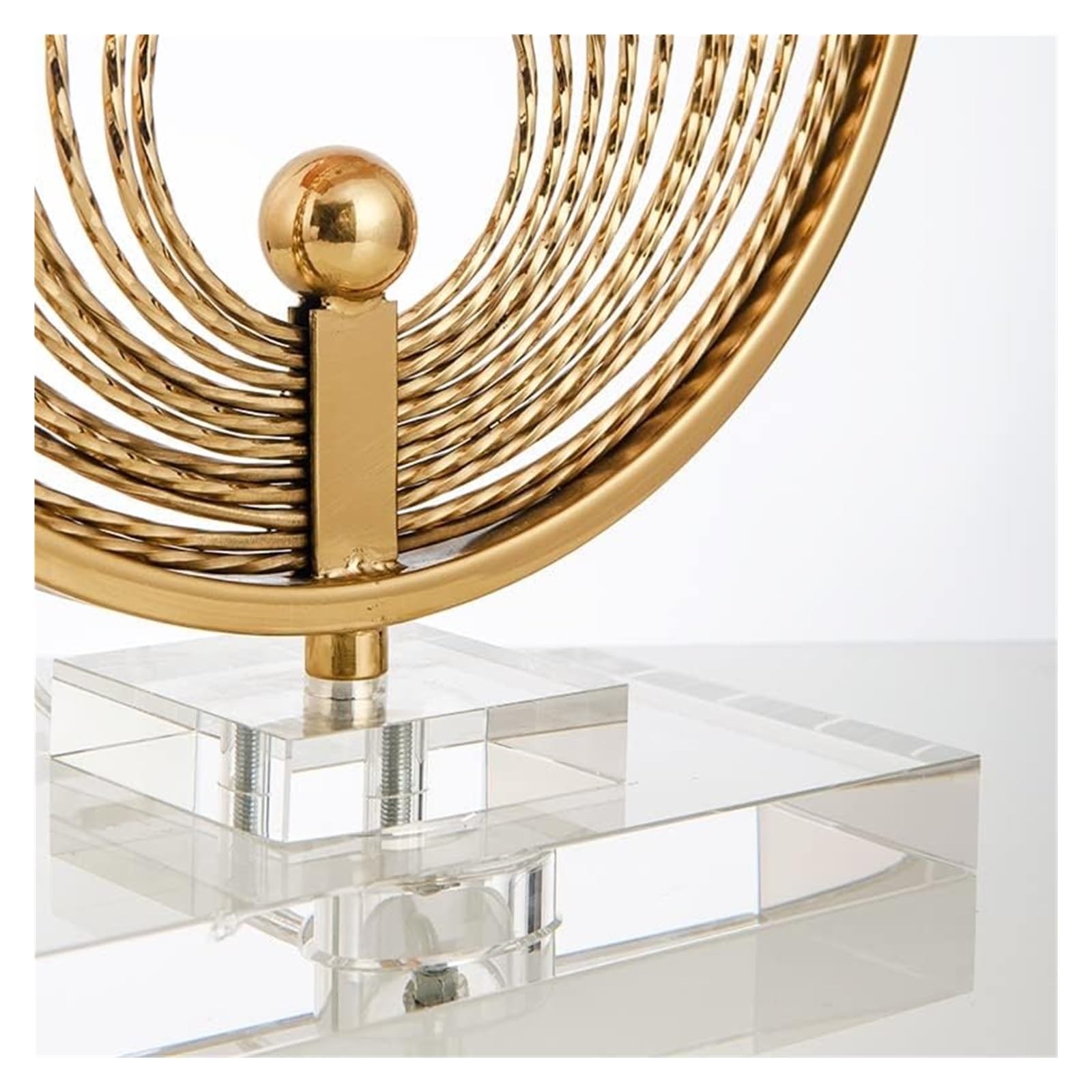 BytheM Crystal Table Lamp - Modern Metal Bedside Lamp for Bedroom, Nightstand & Desk - Elegant Decorative Lighting for Home, Office & Dorm Room