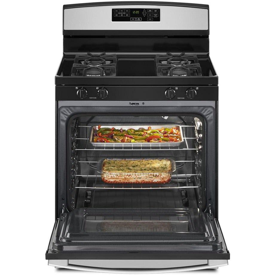 Amana 30 Inch Freestanding Gas Range - AGR6603SMS with 5 Sealed Burners & Convection Oven - Perfect for Home Kitchens & Small Restaurants