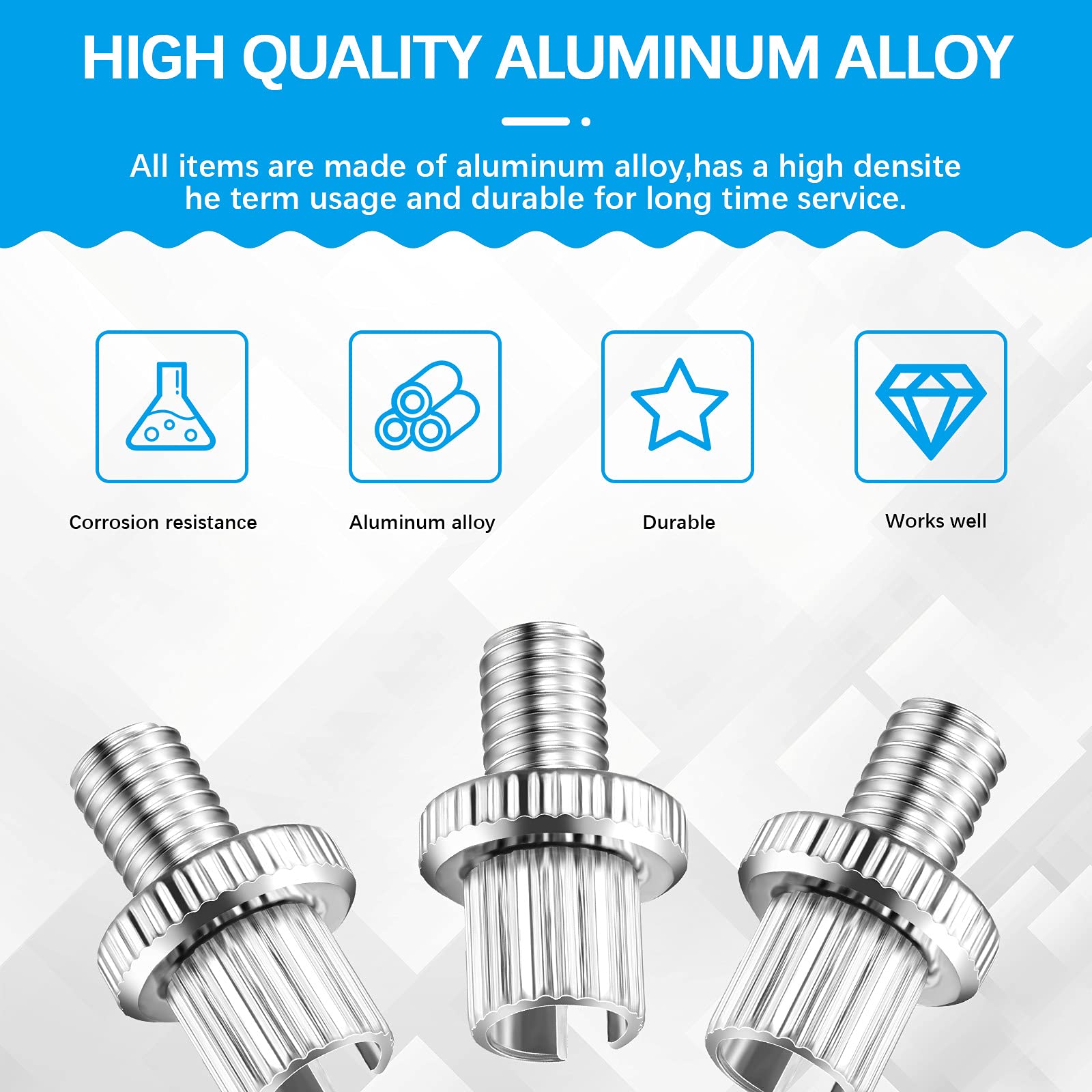 12pcs Silver ATV Motorcycle Clutch Brake Cable Adjusters - 8mm Nut Bolts for Cars & Bikes