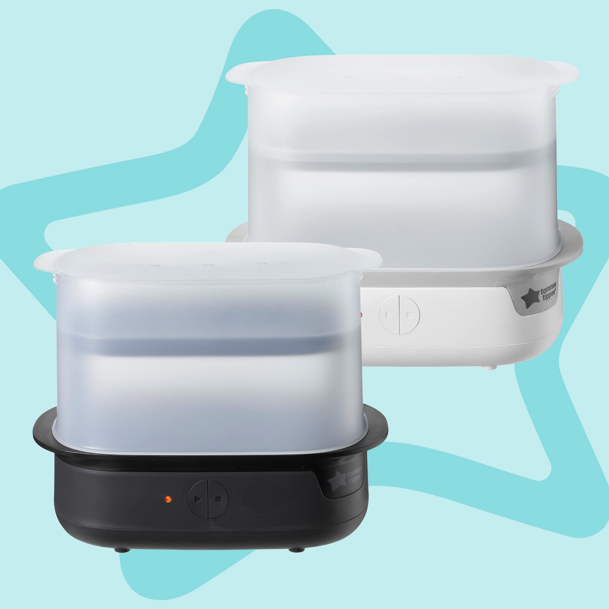 Tomee Baby Bottle Sterilizer and Warmer with 8 Bottles - Complete Feeding Set in Black - Perfect for Newborns, Travel & Daycare Use