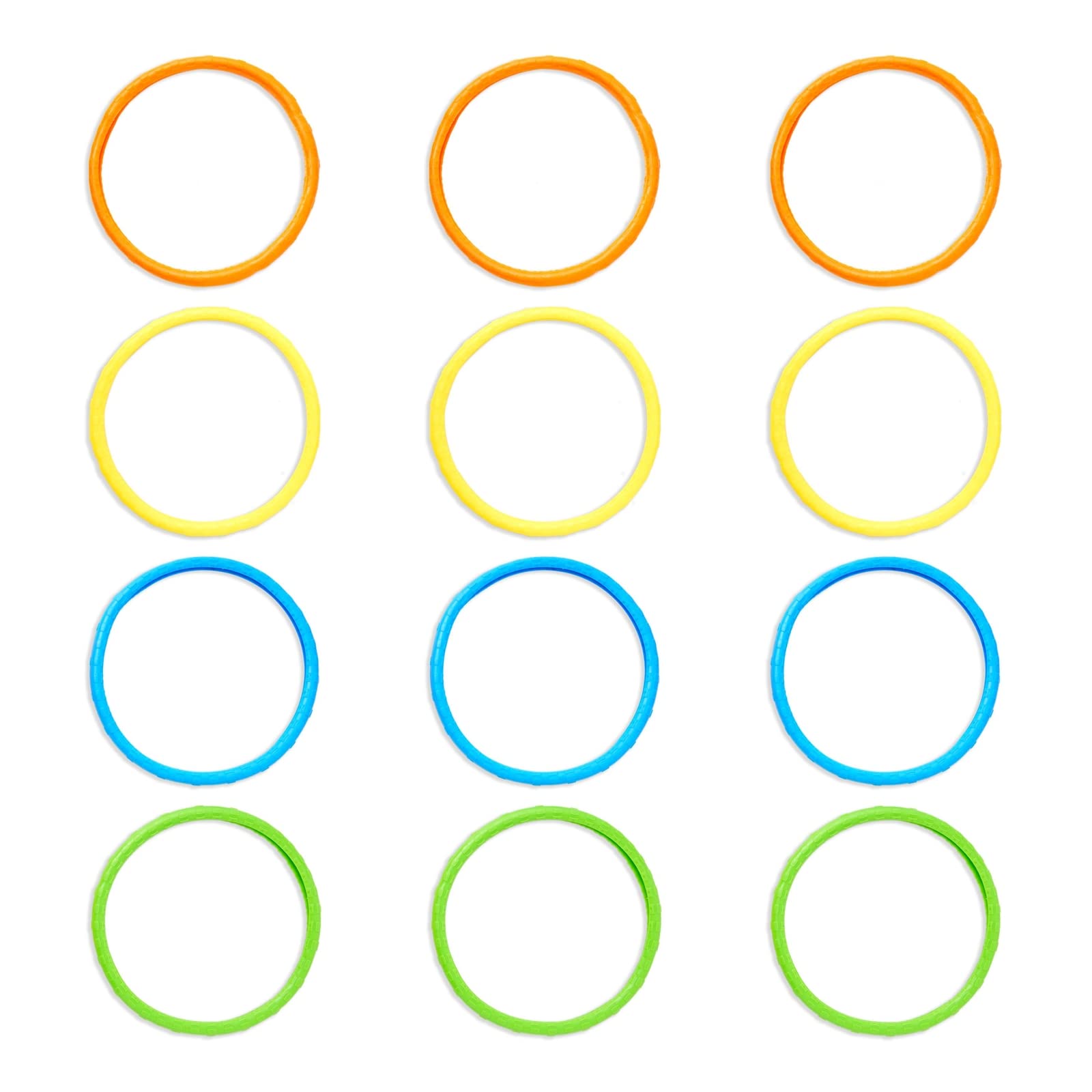 BLUE PANDA 12 Pack Colorful Pool Dive Rings for Kids - 6 Inch Underwater Swimming Toys, Sinking Pool Games for Summer Fun - Perfect for Pool Parties, Swimming Lessons & Backyard Water Play