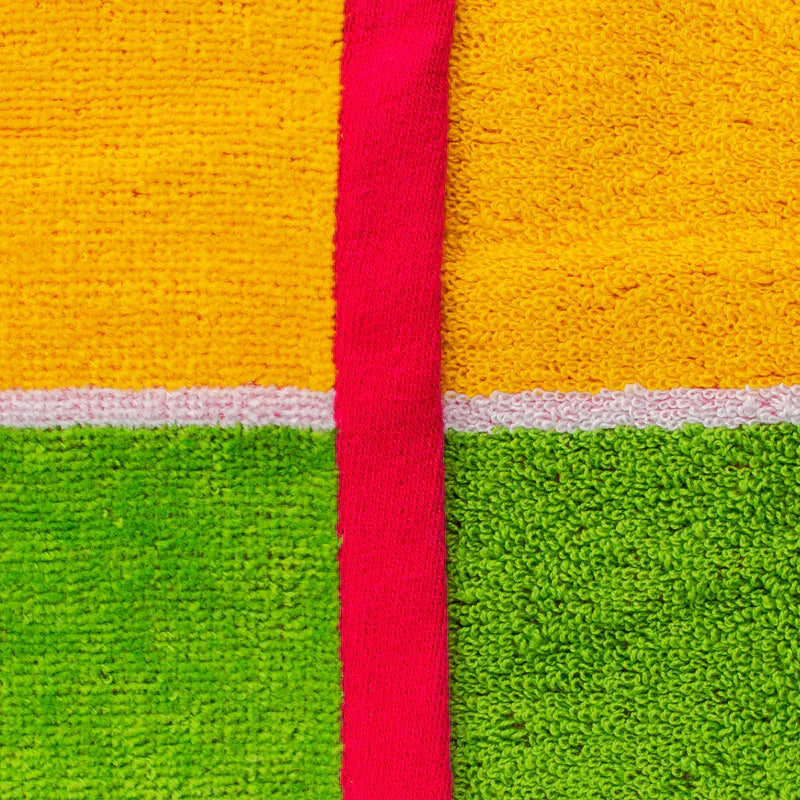 Rainbow Stripes Egyptian Cotton Oversized 4-Piece Beach Towel Set - Soft, Absorbent & Quick-Drying for Pool, Beach, Gym & Spa Use