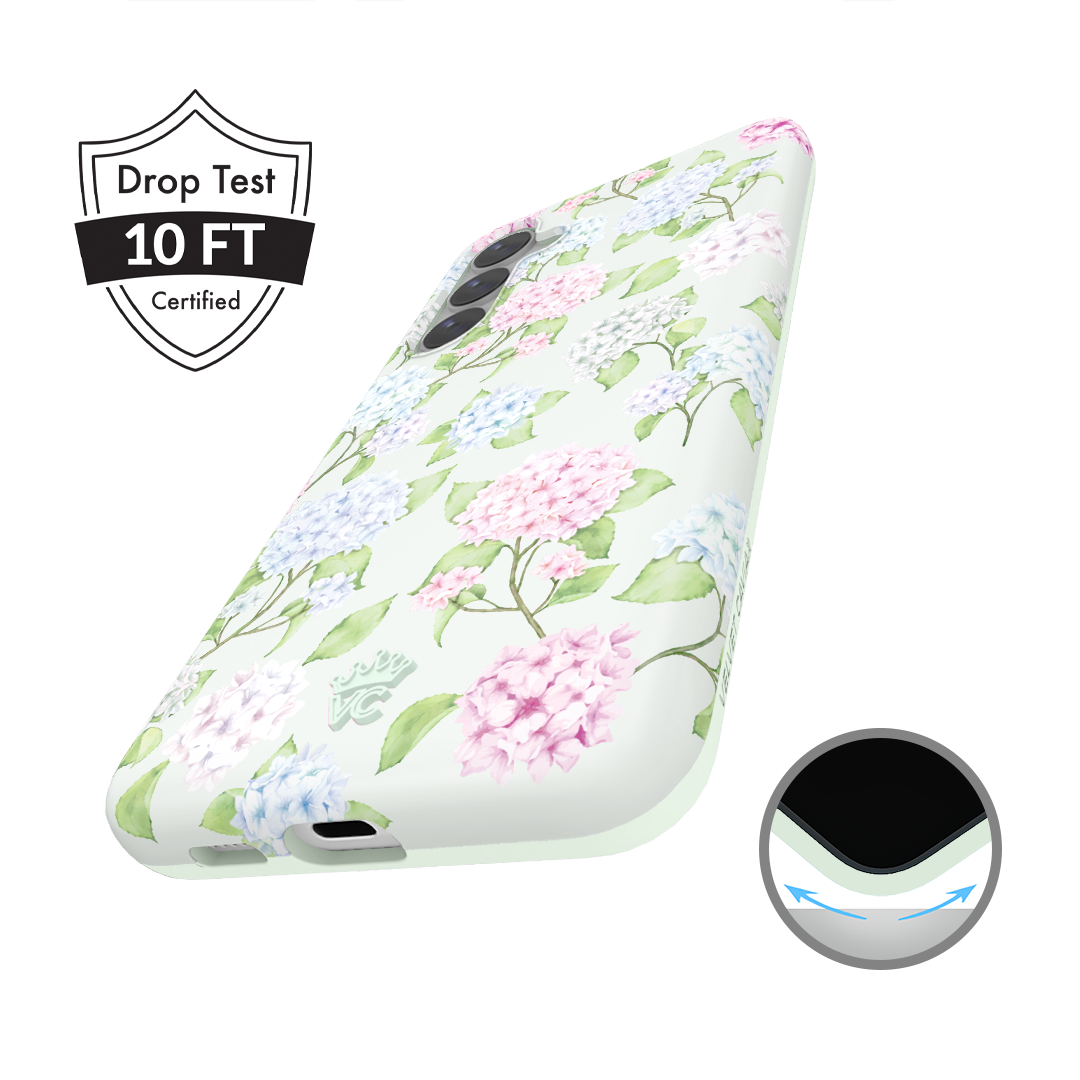Premium Hydrangea Floral Design Samsung Phone Case - Stylish Protective Cover for Galaxy S21/S22/S23 - Perfect for Everyday Use, Travel & Gifts