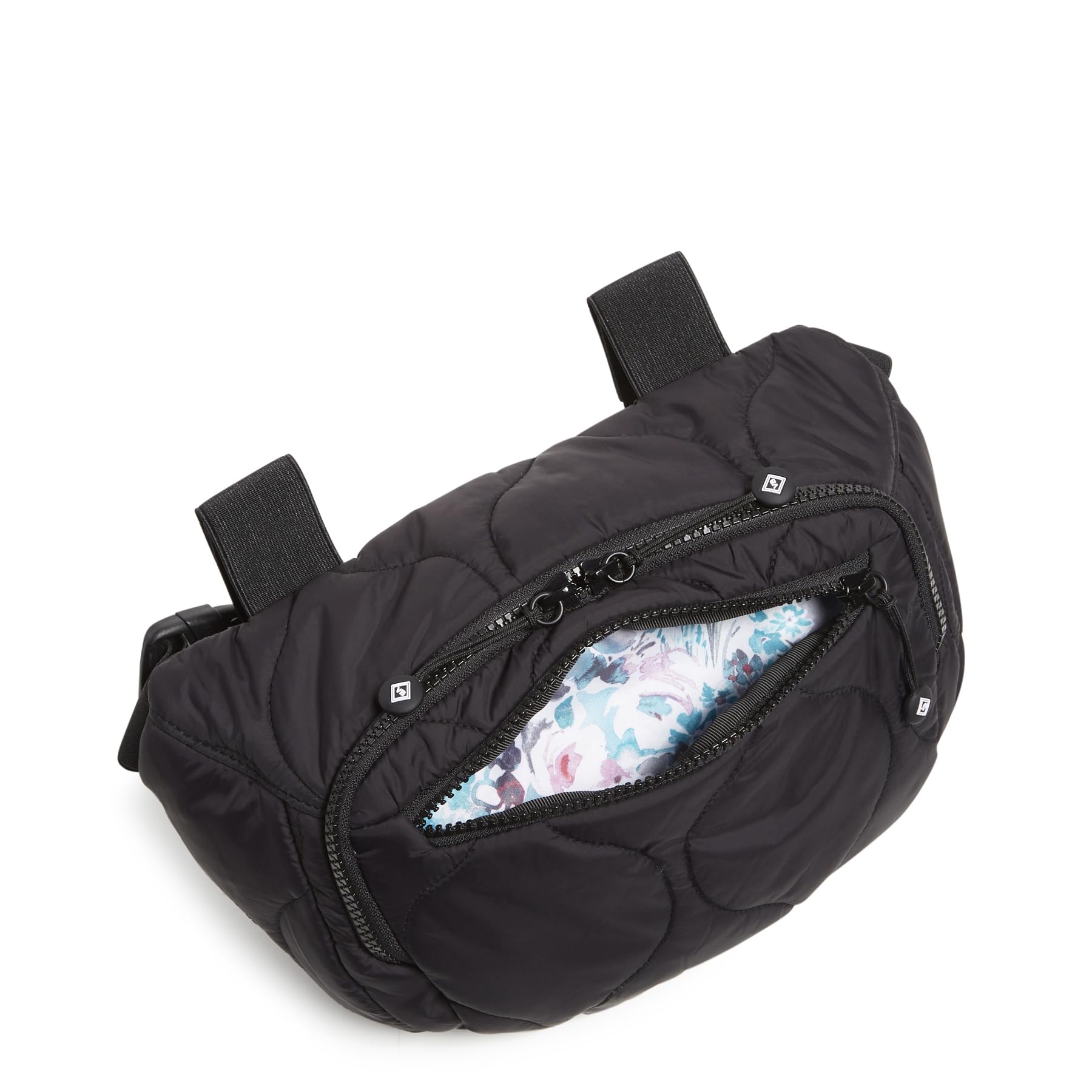 Vera Bradley Women's Lightweight Crossbody Sling Bag - Adjustable Belt Bag for Travel, Running & Everyday Use - Black, One Size
