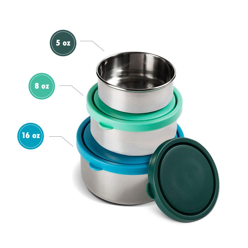Stainless Steel Lunch Containers - 3-Piece BPA-Free Food Storage Set for Meals & Snacks | Office & Picnic Use
