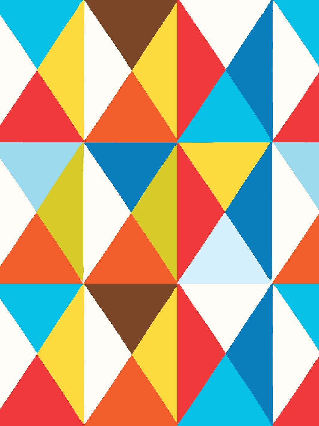 Fisher Price™ 'Geo' Wallpaper - Red Brown Geometric Design for Nursery, Kids Room & Playroom Decor