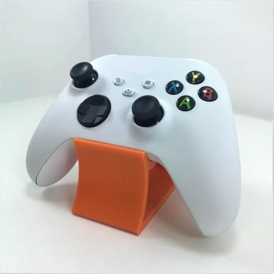 3D Printed Xbox Controller Stand Holder - Compatible with Xbox One/Xbox Series X|S (Not Xbox 360) - Orange Gaming Accessory for Organized Gaming Setup & Display