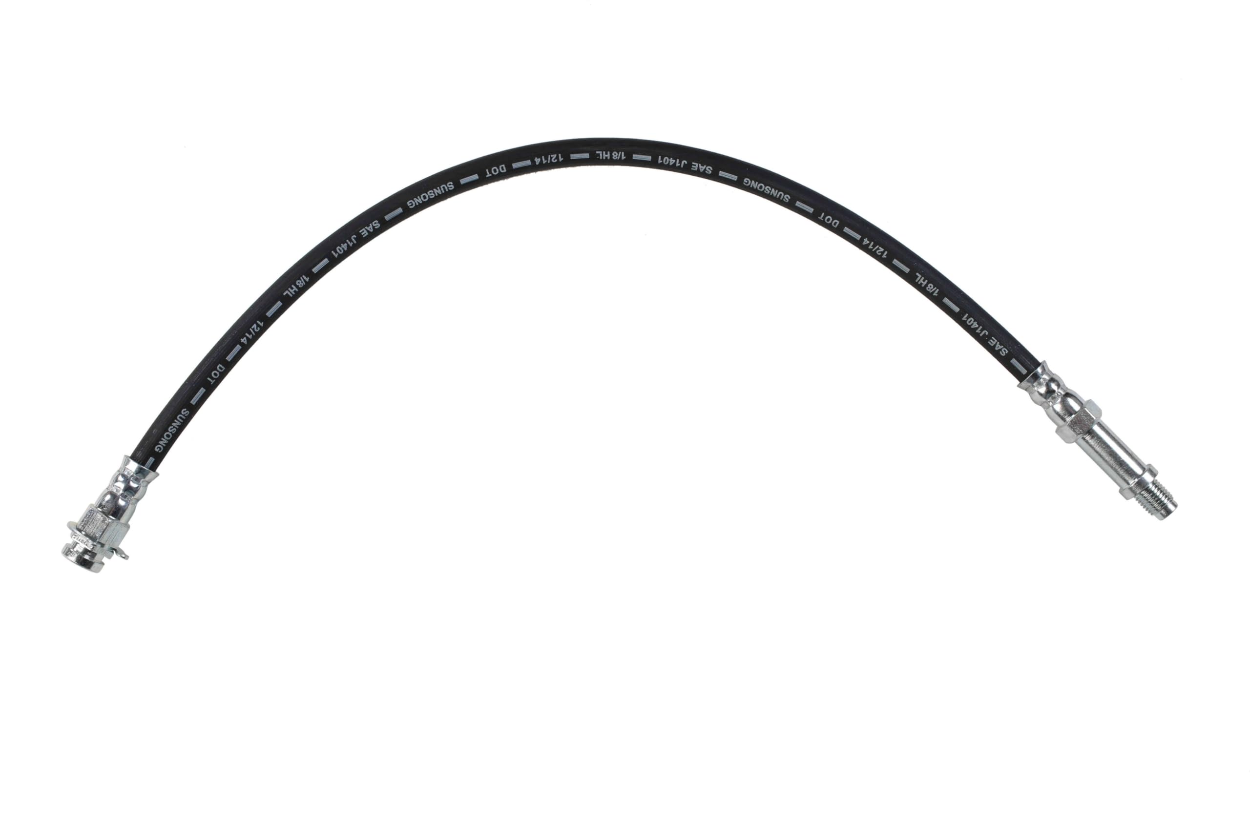 Sunsong 2203911 Brake Hydraulic Hose - High Performance Replacement Hose for Cars, Trucks & SUVs - Durable DOT-Approved Brake Line for Safe Stopping Power - Ideal for Off-Roading, Towing & Daily Driving