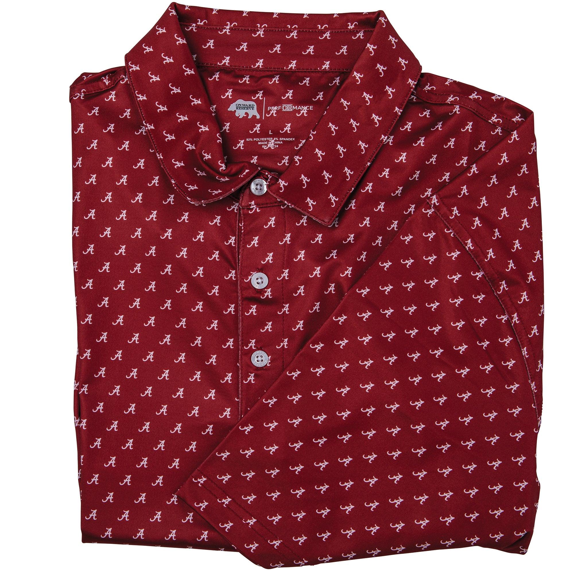 Alabama Script A Printed Performance Polo Shirt - Moisture-Wicking & Breathable for Sports & Casual Wear