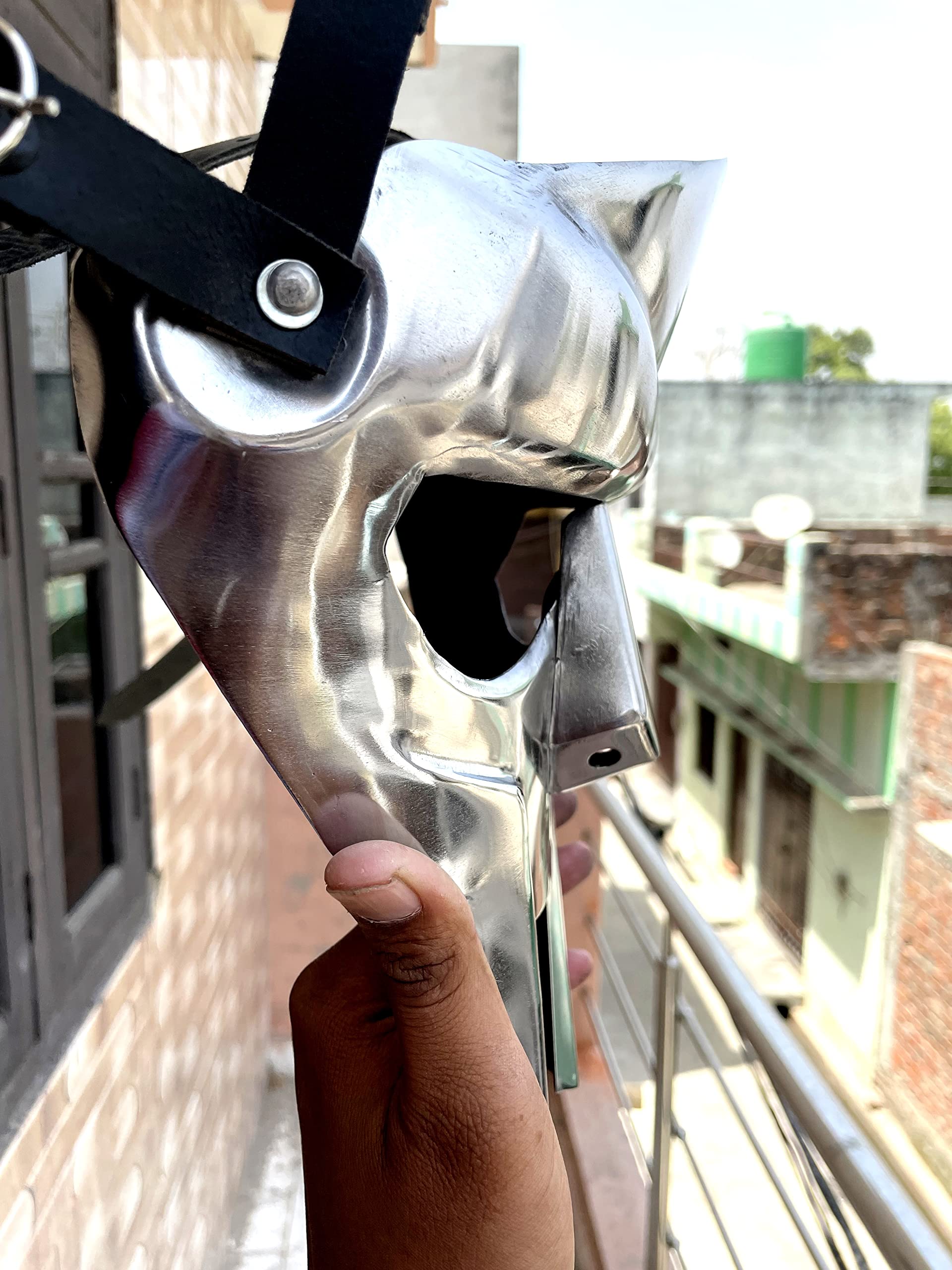 MF Doom Mask - Medieval Roman Gladiator Helmet Face Mask for Cosplay, LARP & Historical Reenactment | Perfect Halloween Costume & Christmas Gift for Collectors | Age of Crafts