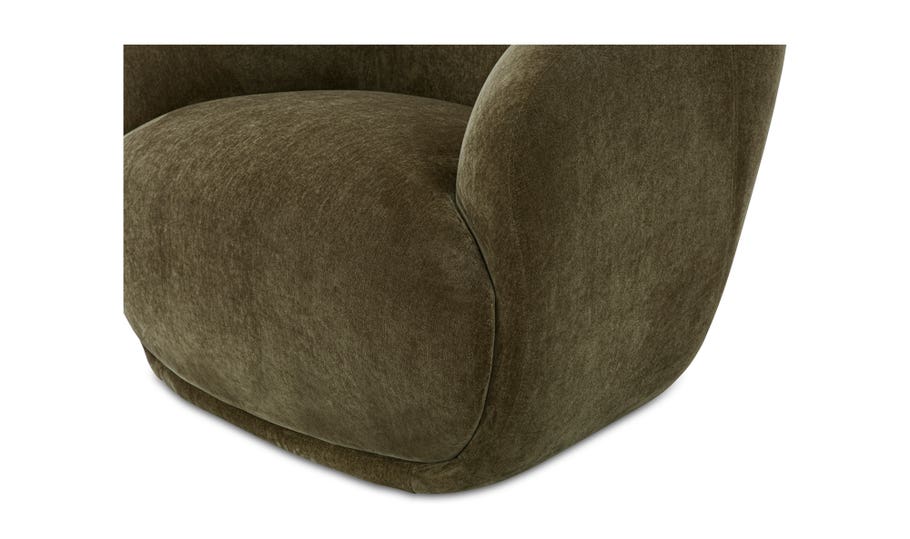 Stevie Lounge Chair - Modern Cedar Green Accent Chair for Living Room, Bedroom & Office | Comfortable Upholstered Armchair with Solid Wood Legs | Perfect for Relaxing, Reading & Decorating Spaces