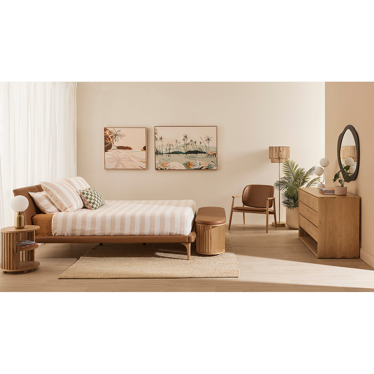 Modern Nightstand with USB Ports - Wooden Bedside Table with Drawer for Bedroom, Living Room & Office - Compact End Table for Small Spaces