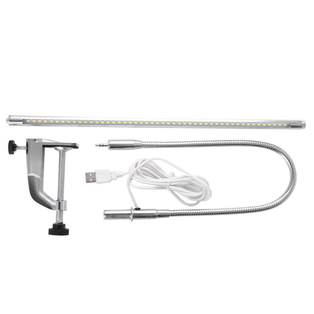 Portable USB LED Clamp Lamp - Adjustable Desk Light for Reading, Tattoo, Manicure, Bedside & Office Use - Energy Efficient Clip-On Table Lamp with Flexible Gooseneck