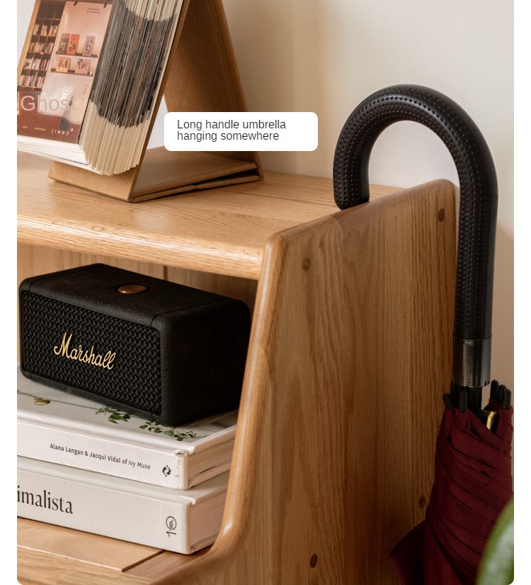 Solid Oak Wood Shoe Storage Cabinet - Organize Entryway & Closet - Perfect for Home, Apartment, and Office Organization