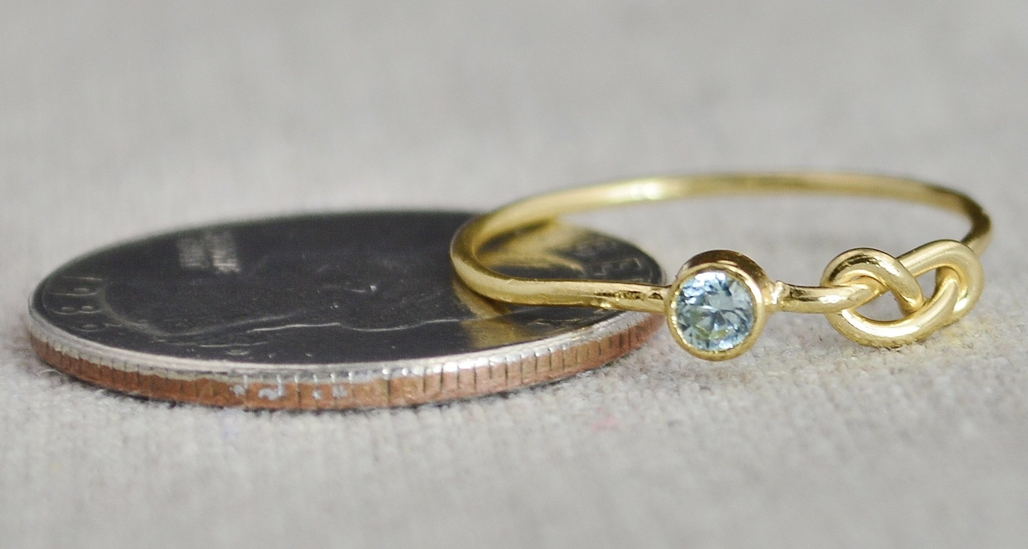 Aquamarine Infinity Ring - 14K Gold Filled Stackable Ring for Women - Perfect for Gifts, Weddings, and Everyday Elegance