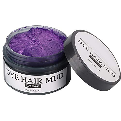 Professional Hair Styling Mud - Hair Dye Wax for Coloring, Curly & Straight Hair | Create Vibrant Purple Shades & Fashionable Hairstyles | Perfect for Daily Styling, Parties & Special Events