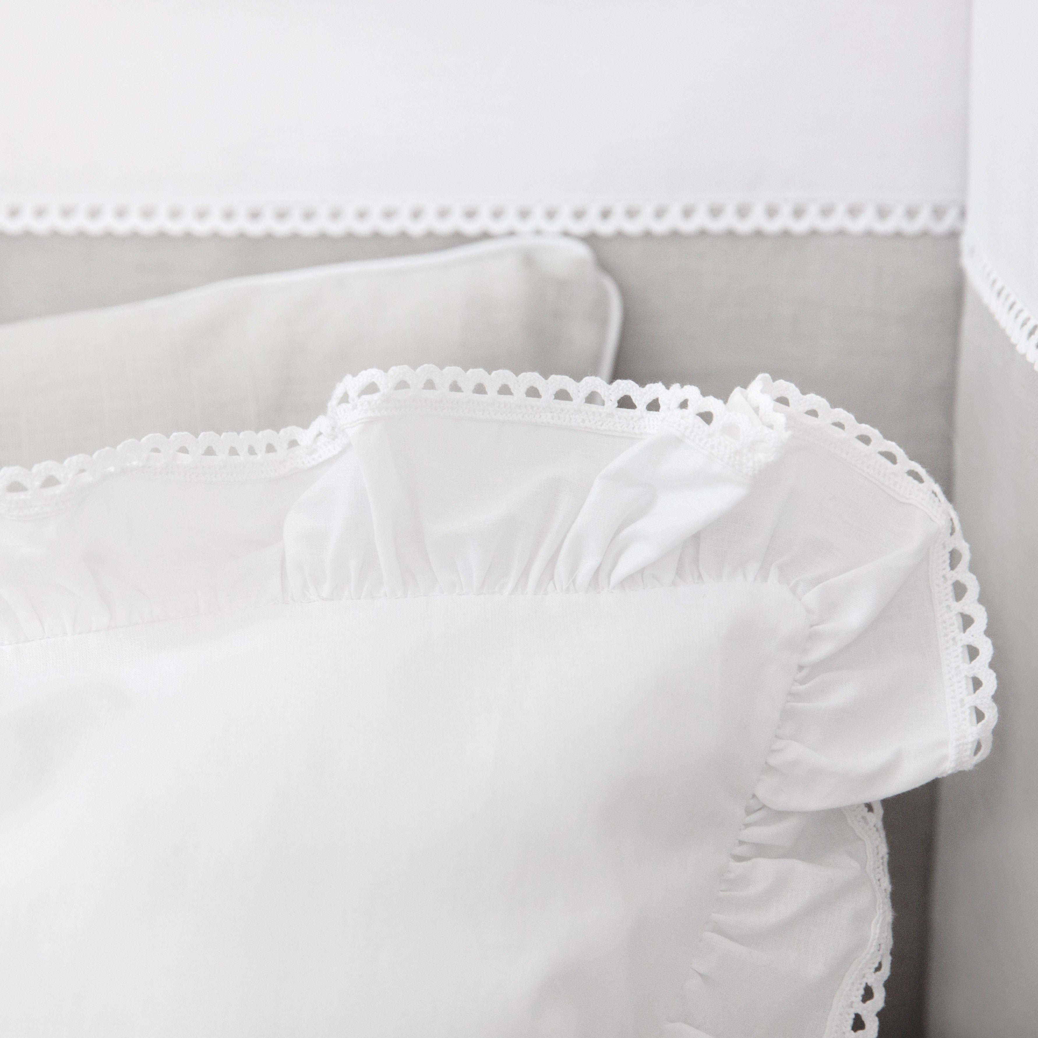 Elegant White Froufrou Cushion Cover - Soft Decorative Pillow Case for Sofa, Bed & Home Decor