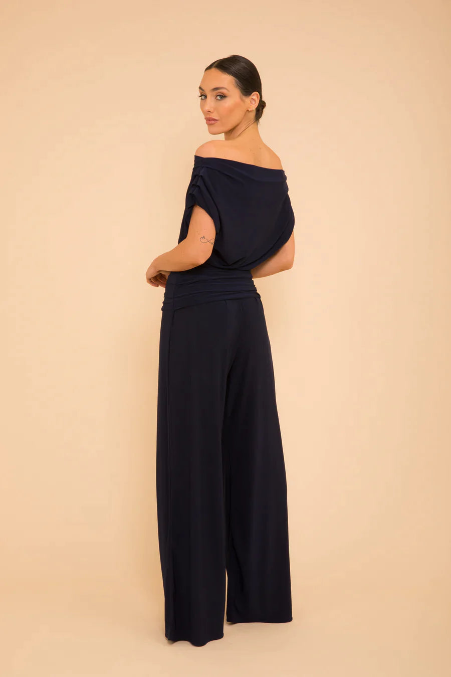 Carbon Jersey Jumpsuit for Women - Navy Blue Curve Fit - Perfect for Workouts, Running & Casual Wear