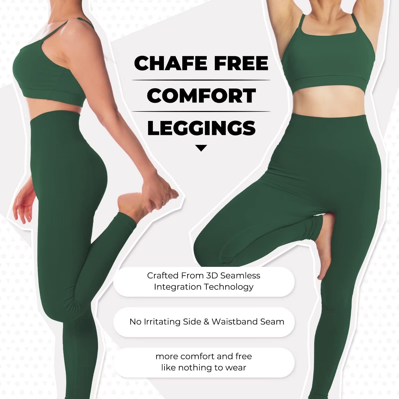 High Waist Seamless Leggings for Women - Tummy Control & Butt Lift Yoga Pants - No See Through, Squat Proof Workout Leggings for Gym, Running & Everyday Wear