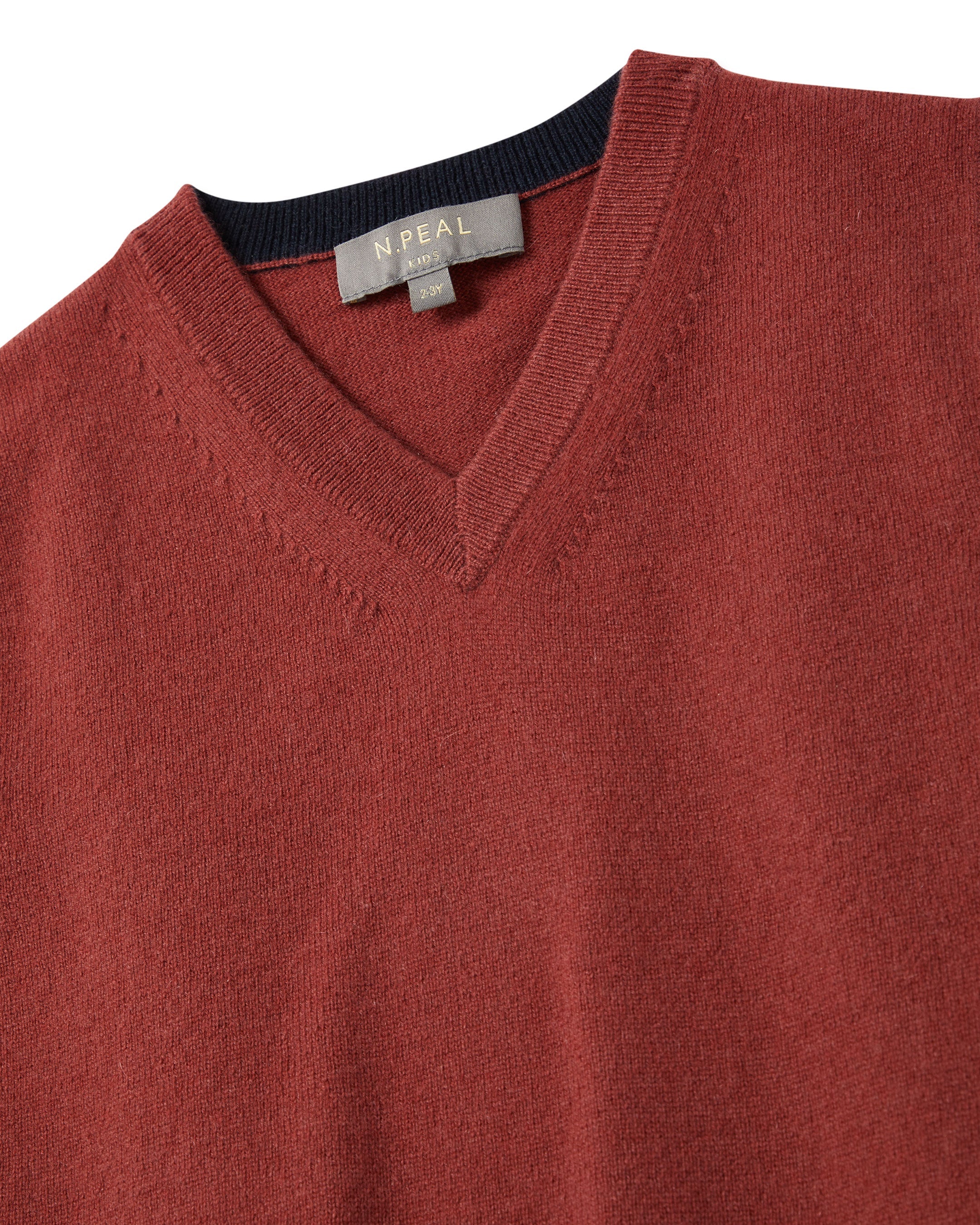 Boys Cashmere Sweater Vest Brick Red - Soft & Warm Knit Pullover for Kids - Perfect for School, Holidays & Family Gatherings